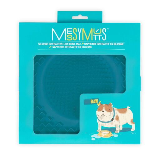 Messy Mutts Silicone Therapeutic Licking Bowl Mat For Dogs & Cats, 10"