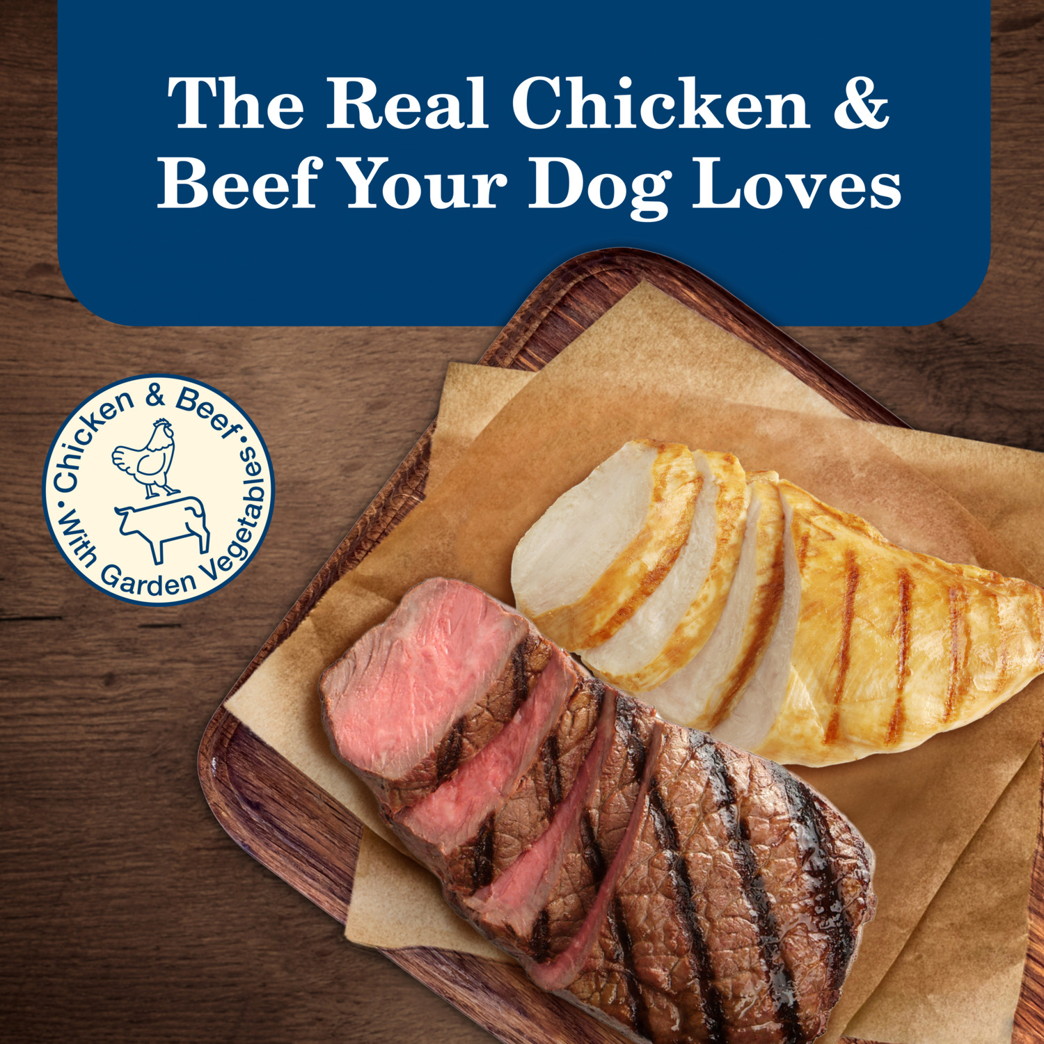 Blue Buffalo Homestyle Recipe Natural Senior Wet Dog Food, Beef & Chicken Dinner Variety Pack
