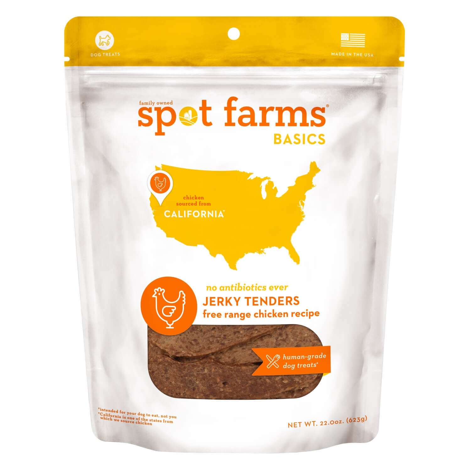Spot Farms Basics Chicken Jerky Tenders All Natural Dog Treats, 12Oz