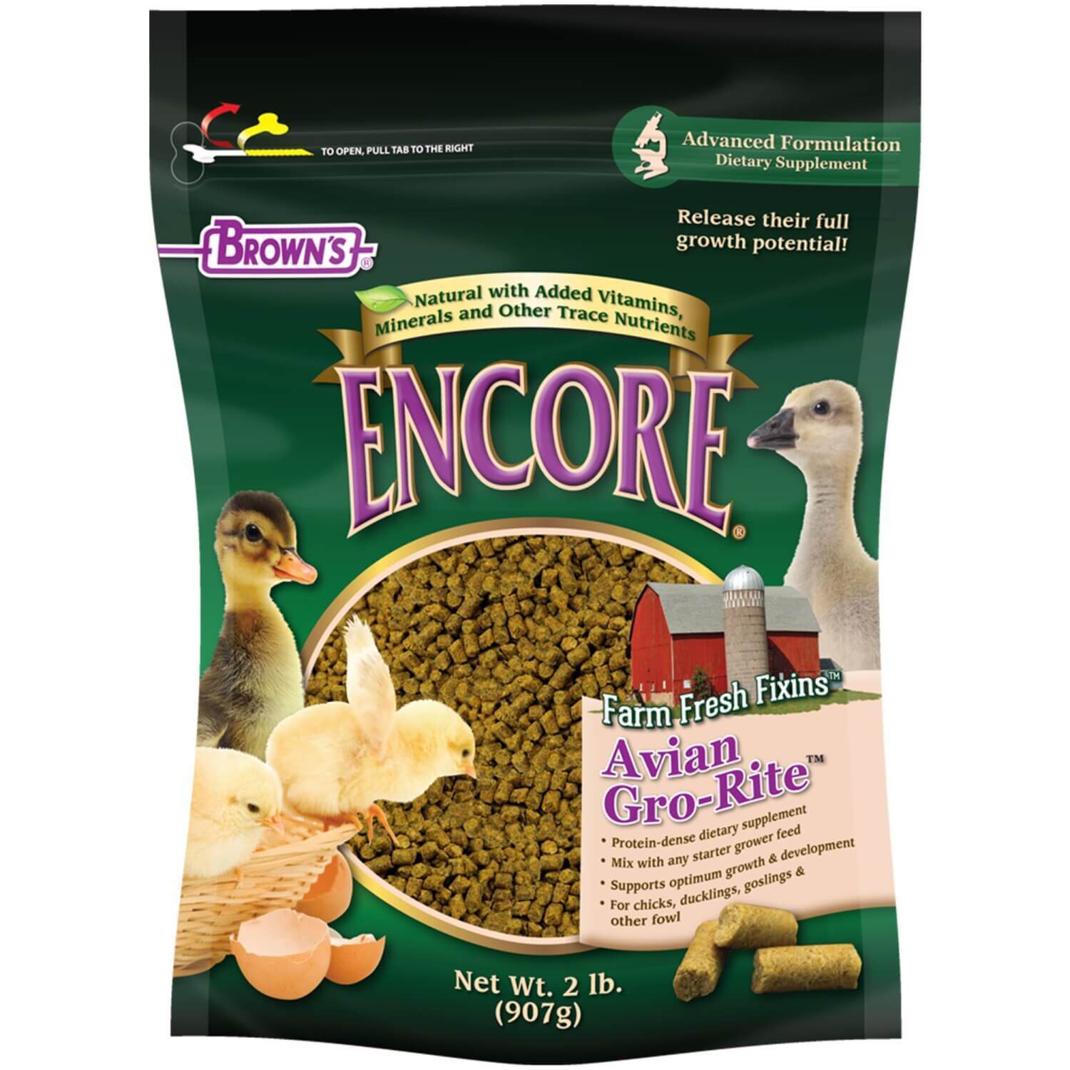 Brown's Encore Farm Fresh Fixins Gro Rite Avian Dietary Supplement