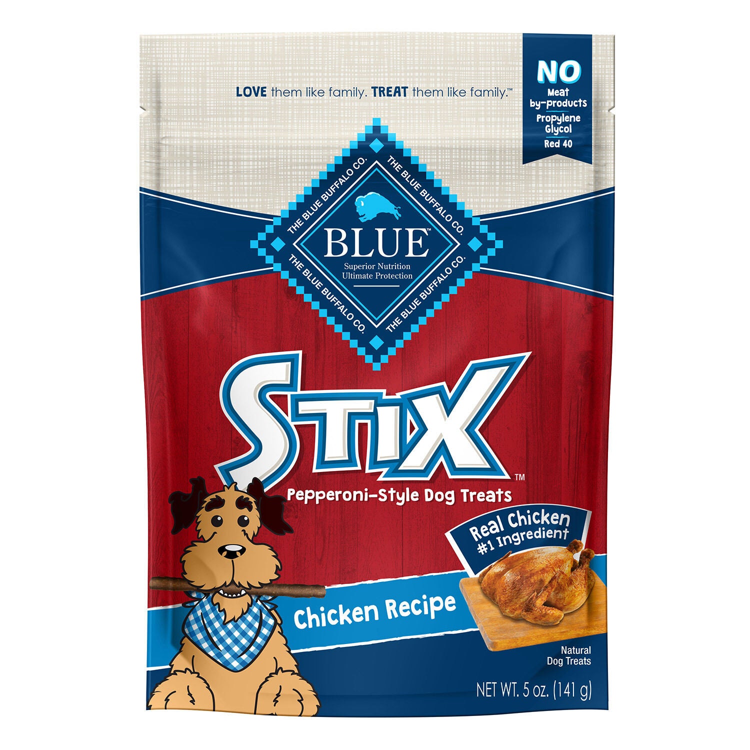 Blue Buffalo Stix Pepperoni-Style Dog Treats, Chicken Recipe