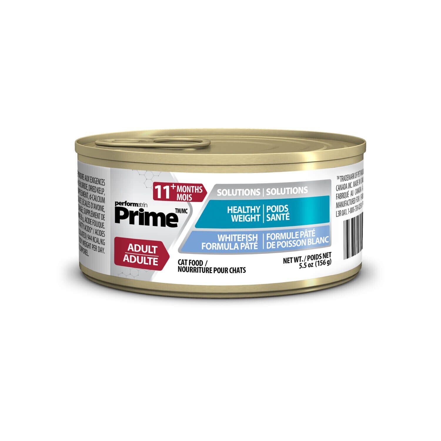 Performatrin Prime Healthy Weight Solutions Whitefish Pate Formula Wet Cat Food, 5.5-Oz Can