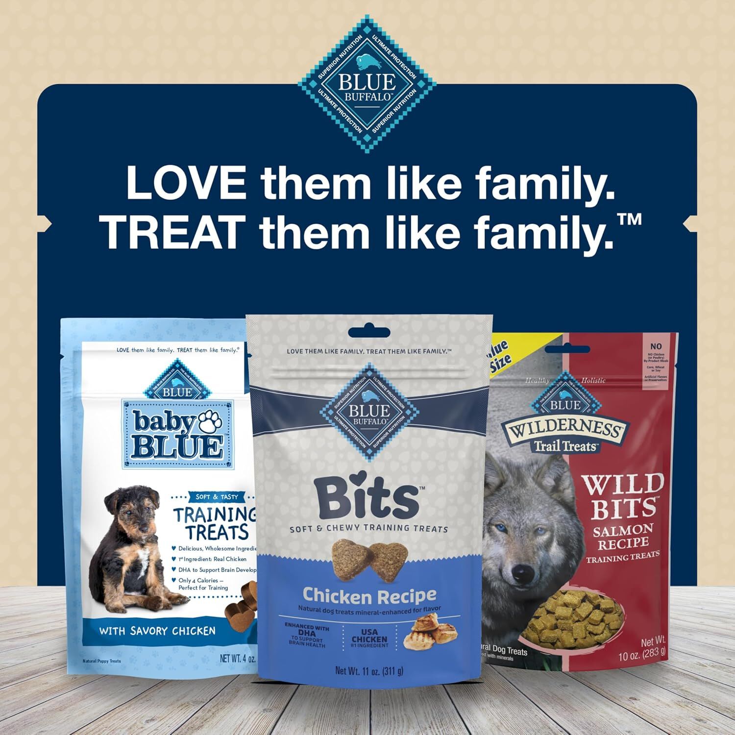 Blue Buffalo Blue Bits Soft-Moist Training Tasty Chicken Recipe Dog Treats, 4-Oz