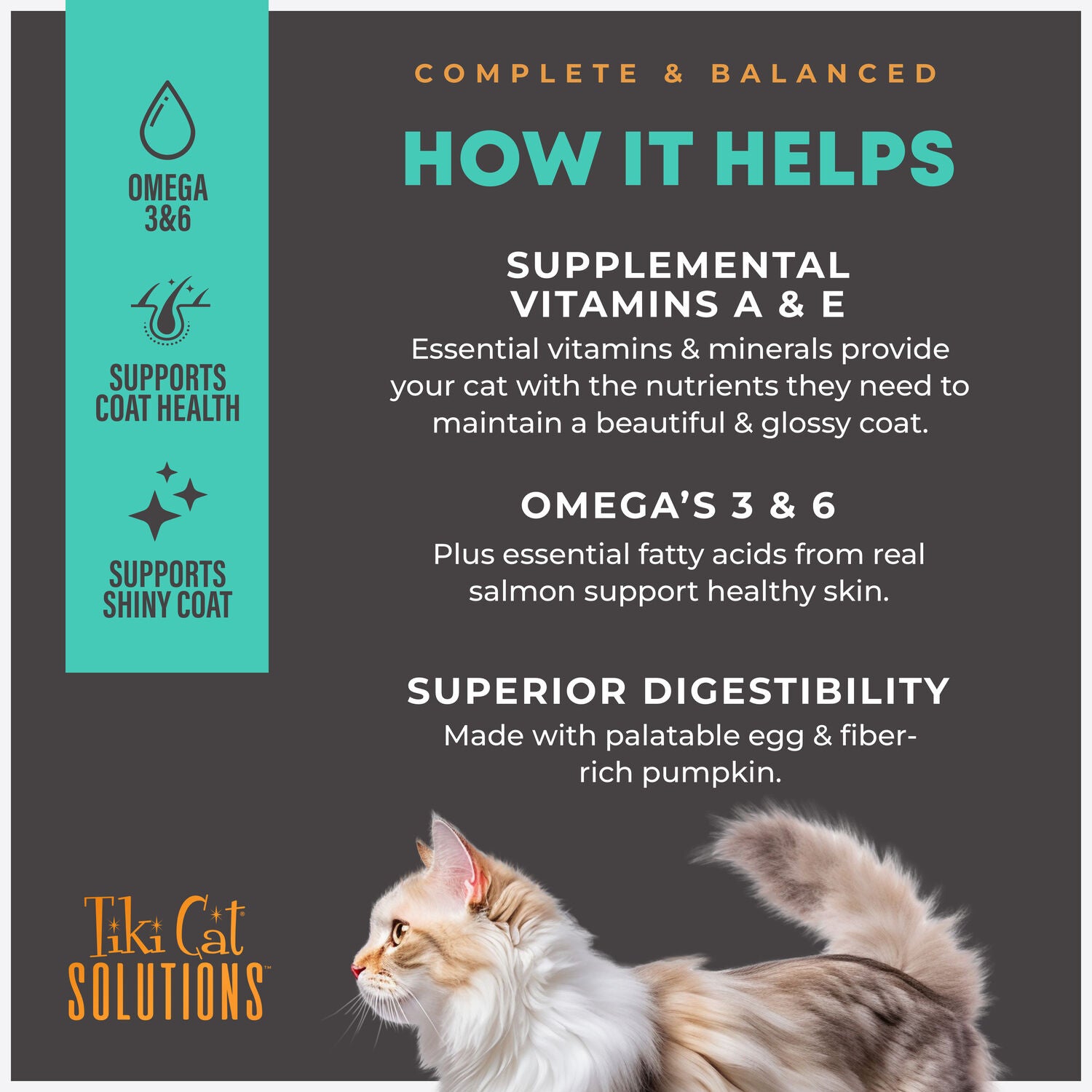 Tiki Cat Solutions Mousse Wet Cat Food, Skin + Coat, Salmon Recipe In Broth, 2.4-Oz Pouch Pack Of 12