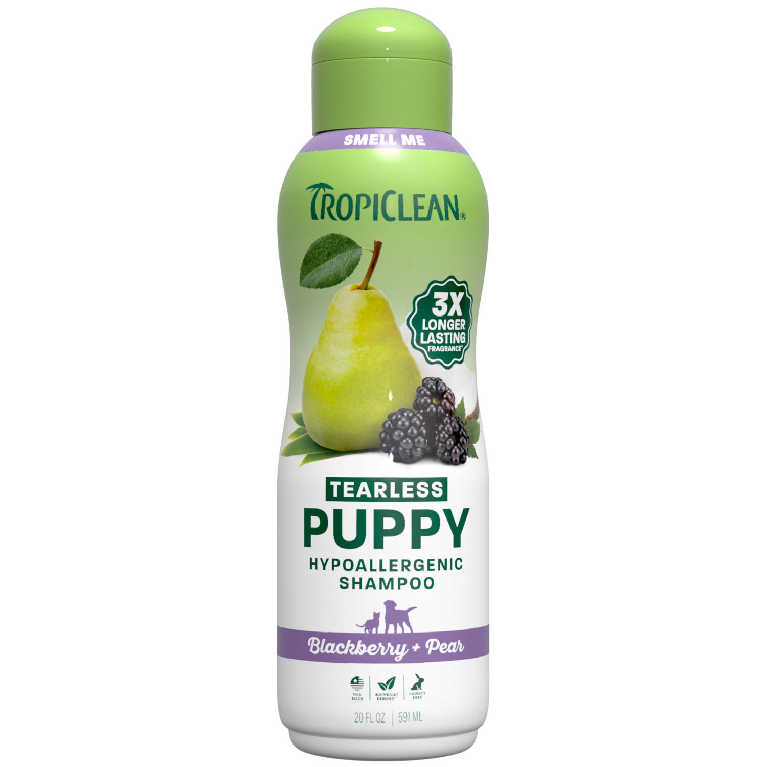 Tropiclean Tearless Hypoallergenic Puppy Shampoo, Blackberry Pear Scent, 20-Oz Spray Bottle