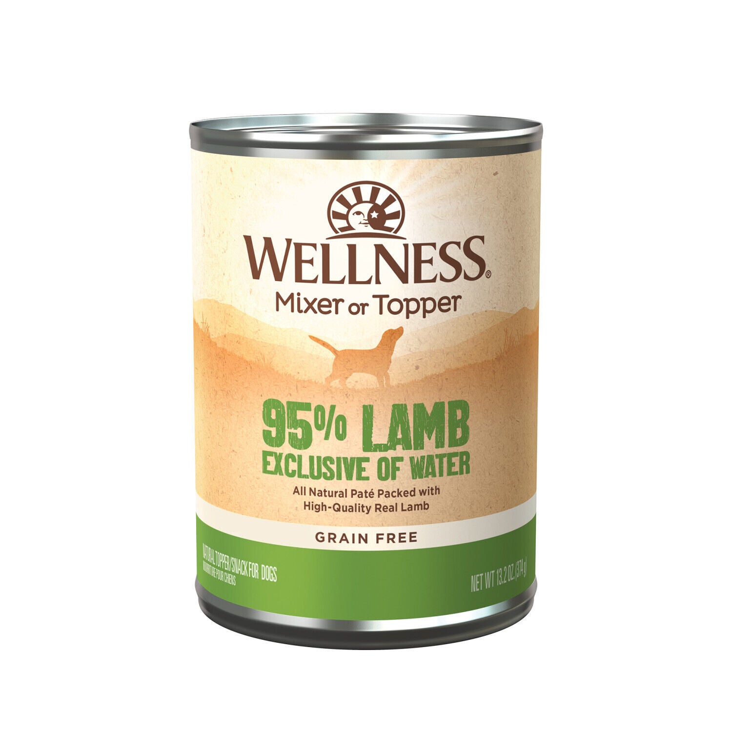 Wellness 95% Lamb Natural Grain Free Wet Dog Food, 13.2-Ounce Can