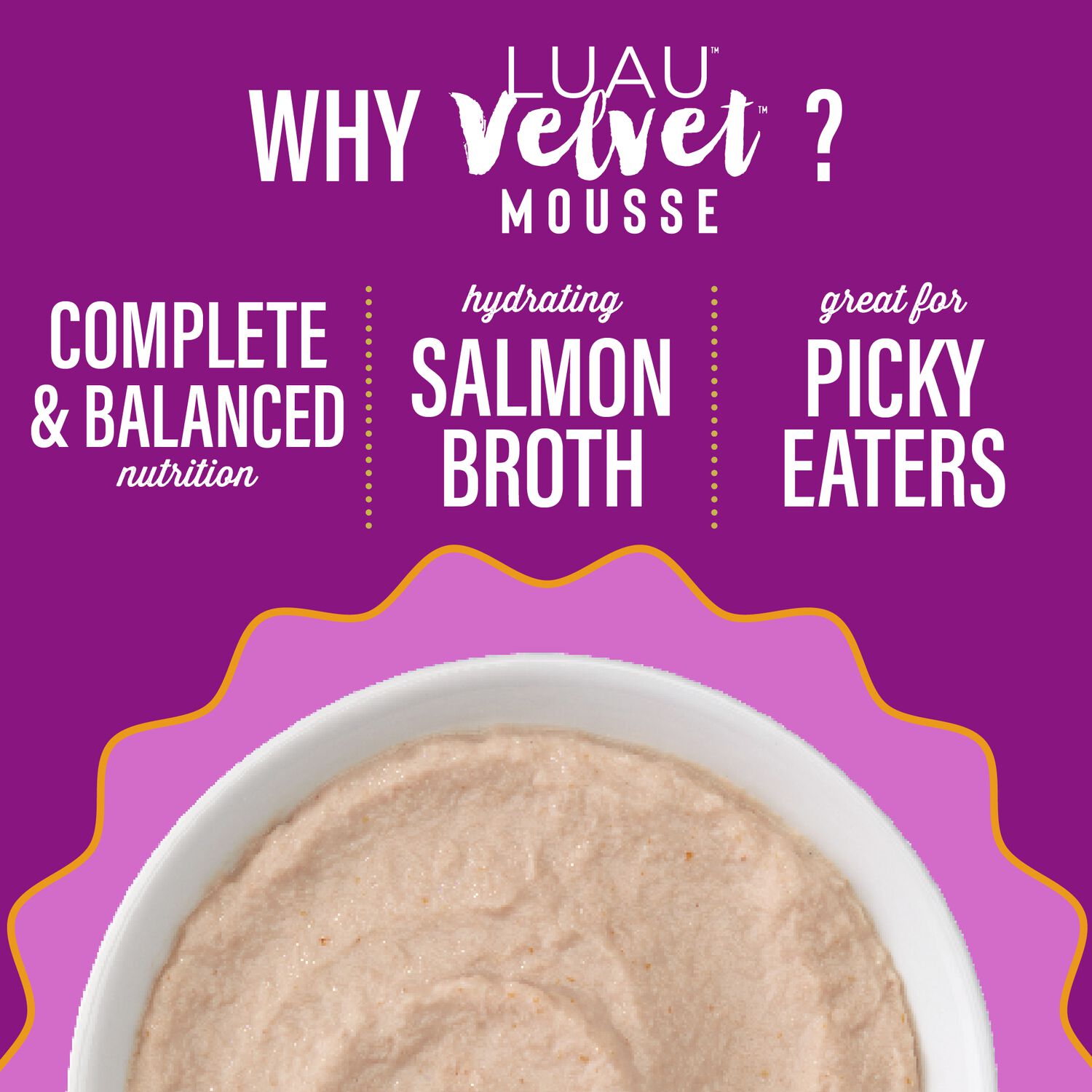 Tiki Cat Luau Velvet Mousse Wet Cat Food, Tuna & Mackerel, 2.8-Oz Pouch