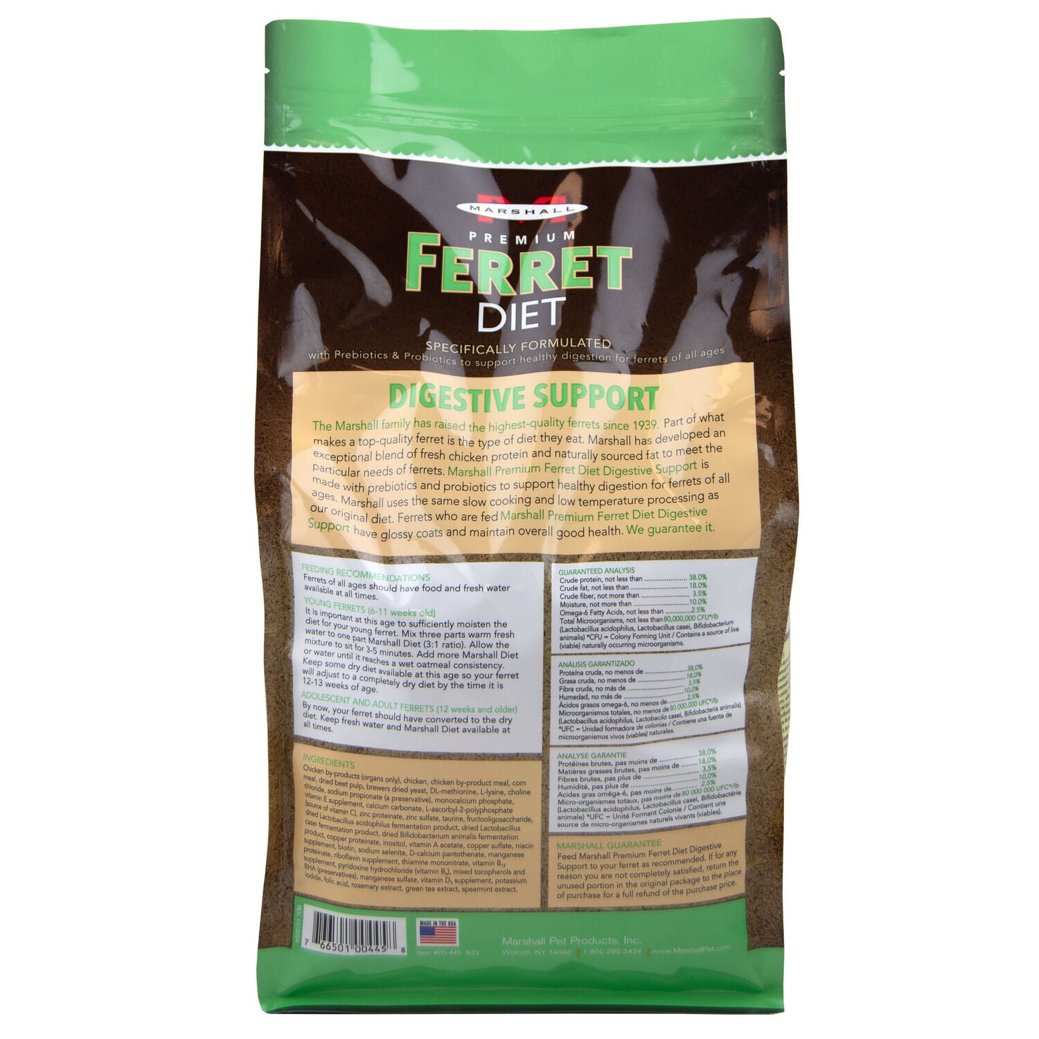 Marshall Premium Ferret Diet Digestive Support 4Lb Bag
