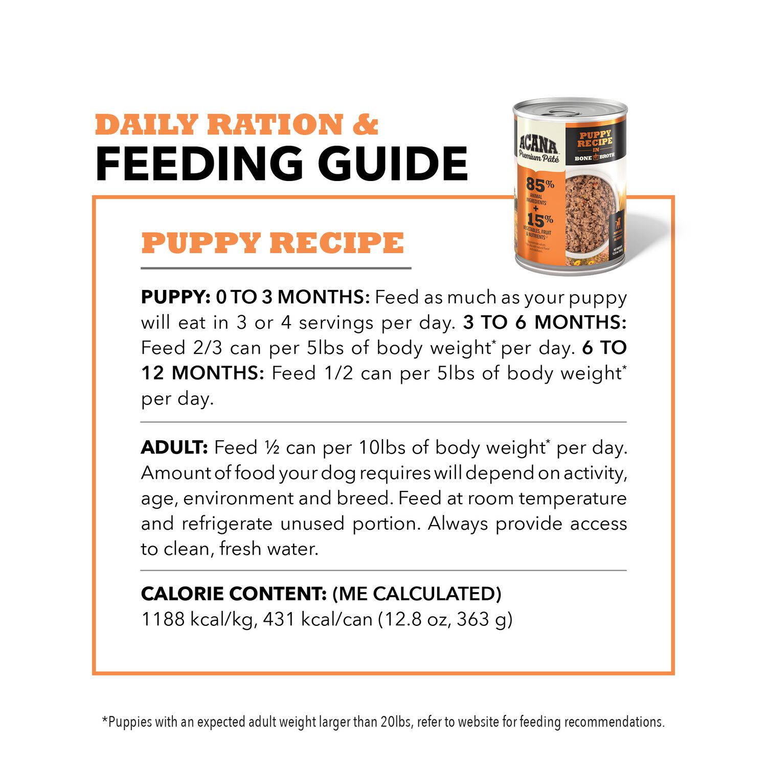 Acana Premium Pate In Bone Broth, Puppy Formula Wet Dog Food, 12.8-Oz