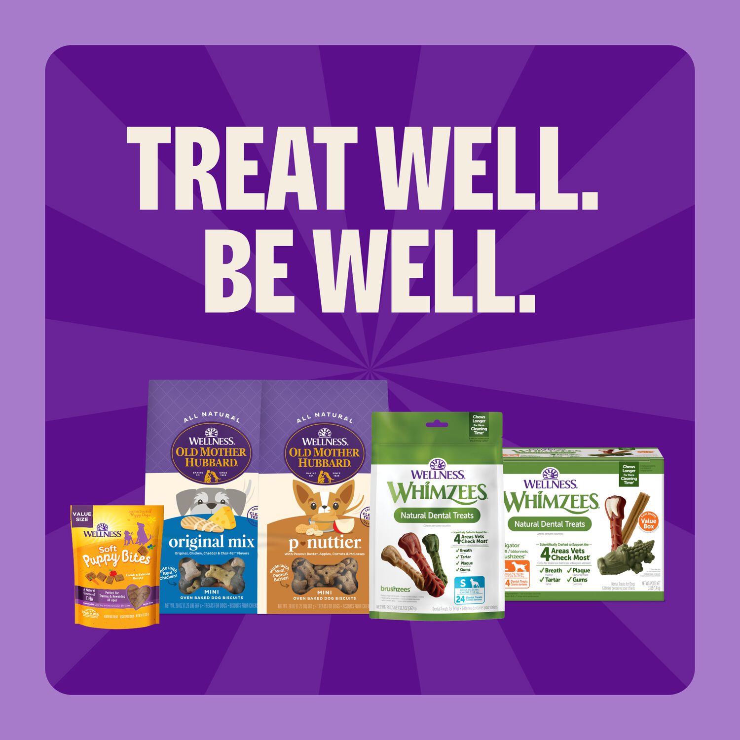 Whimzees Grain-Free Alligator Dental Treats, For Large Dogs 40-60 Lbs, 6-Ct