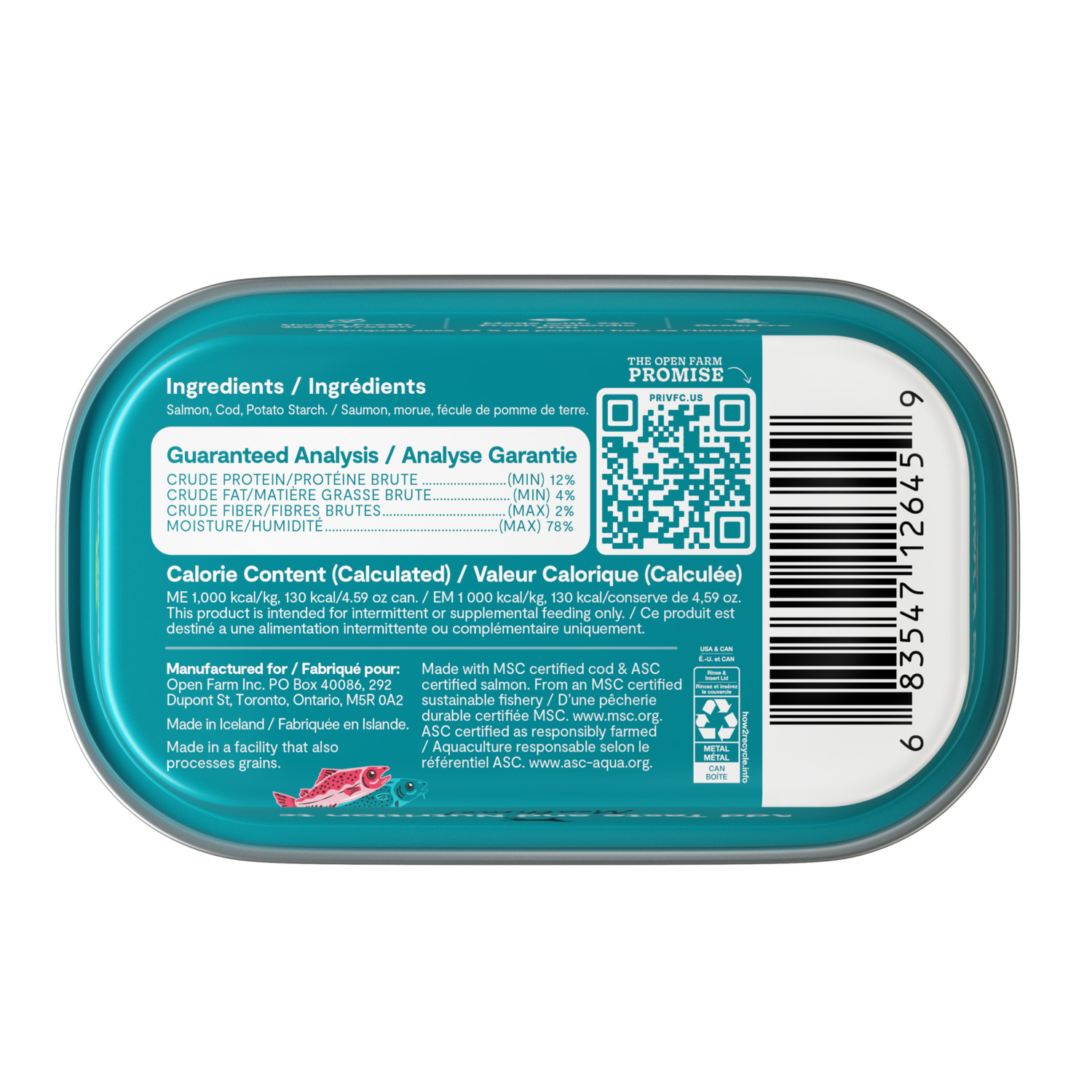 Open Farm Salmon & Cod Limited Ingredient Dog Food Topper, 4.59Oz