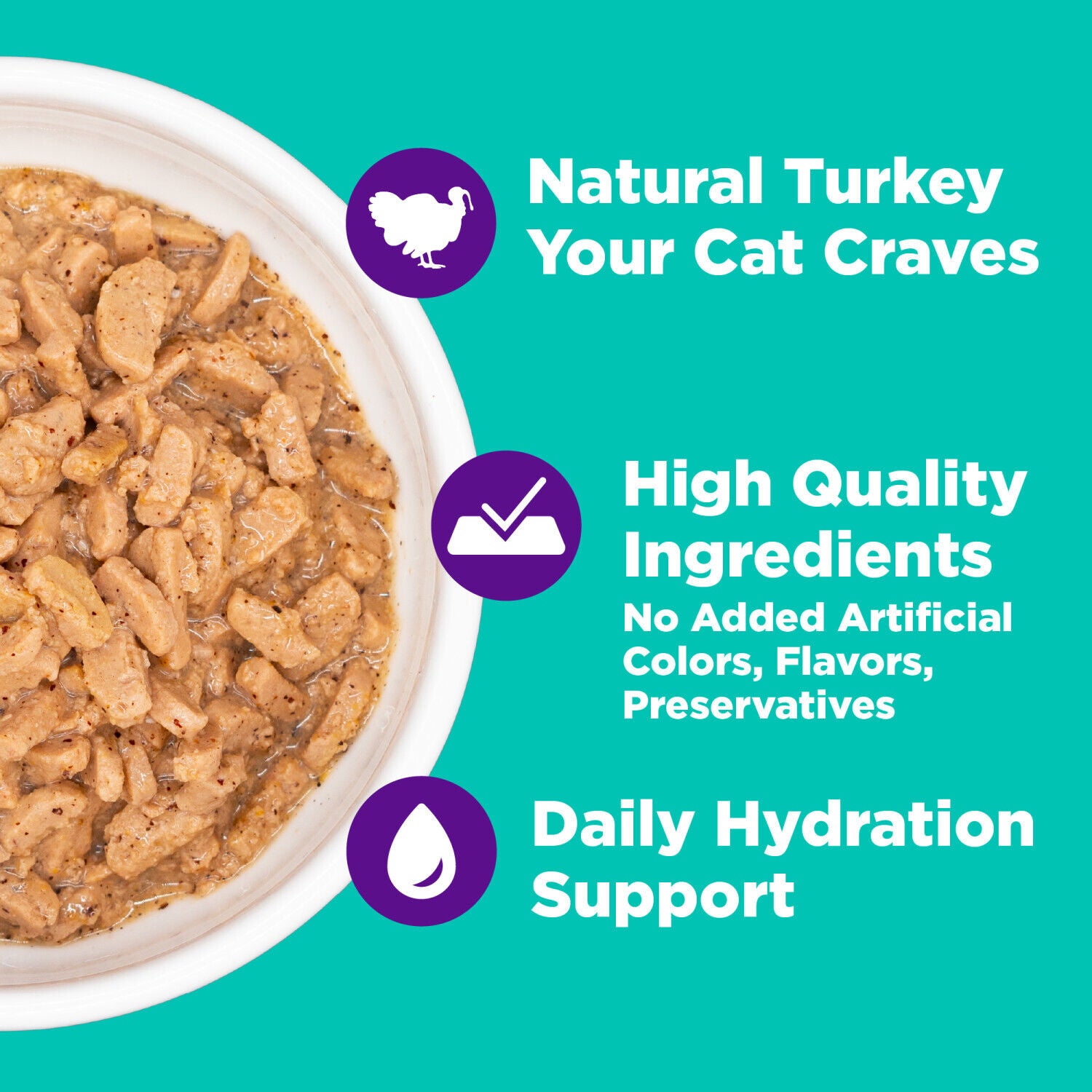 Wellness Complete Health Grilled, Adult Wet Cat Food, Natural, Protein-Rich, Grain-Free Turkey And Turkey Liver Dinner Recipe, 3 Ounce