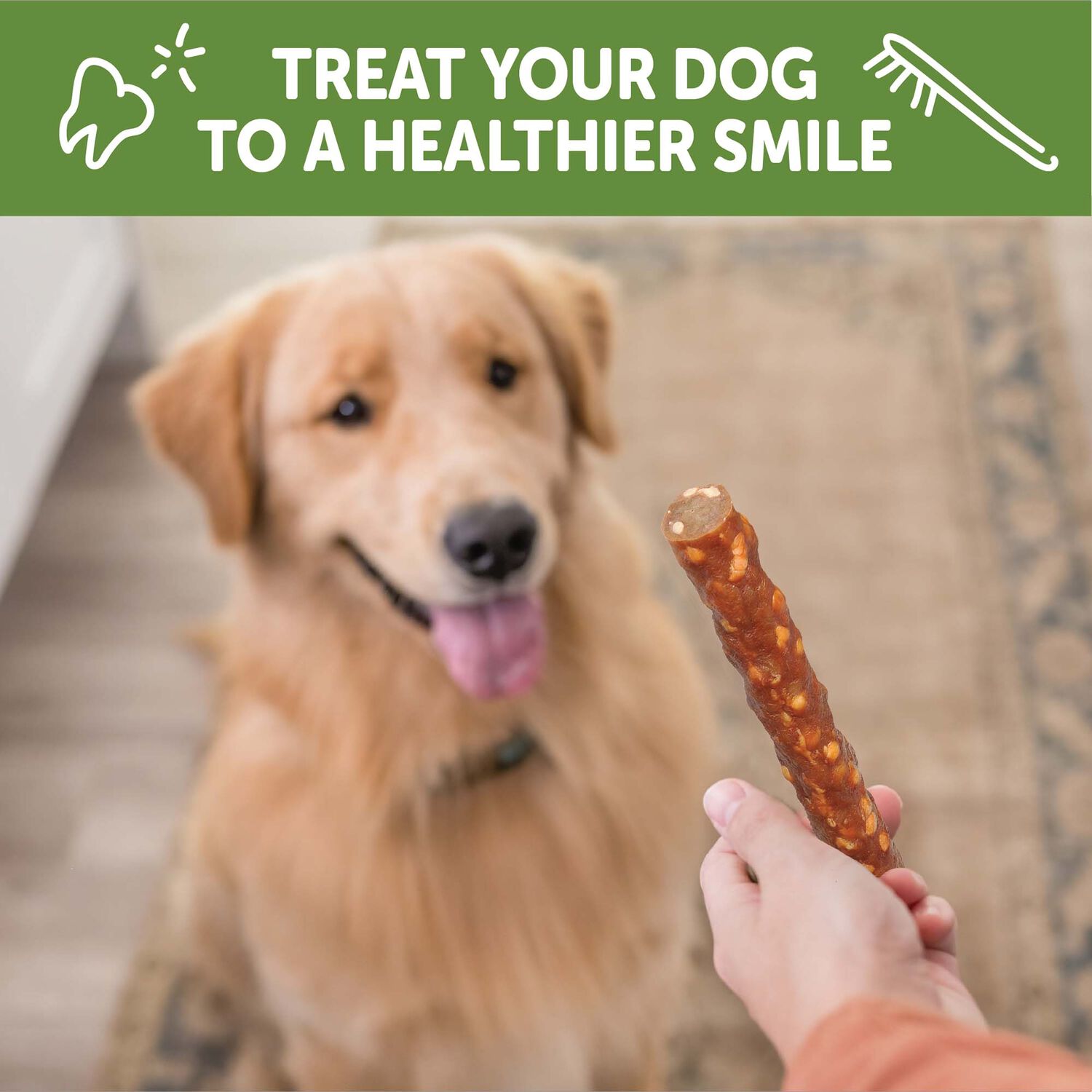 Whimzees Veggie Sausage Natural Grain-Free Dental Dog Treats, Extra Large, 1 Count