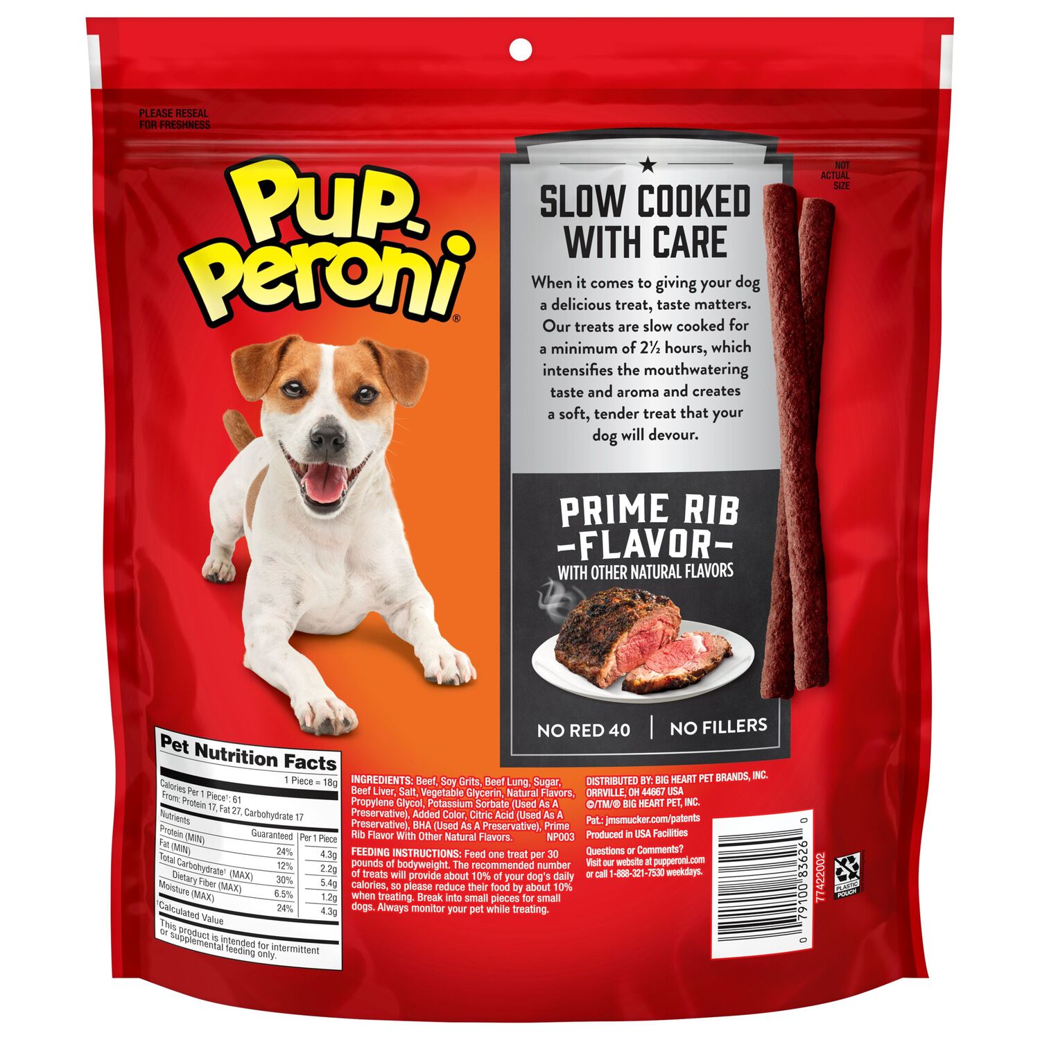Pup-Peroni Prime Rib Flavor Soft & Chewy Dog Treats, 22.5-Oz Bag