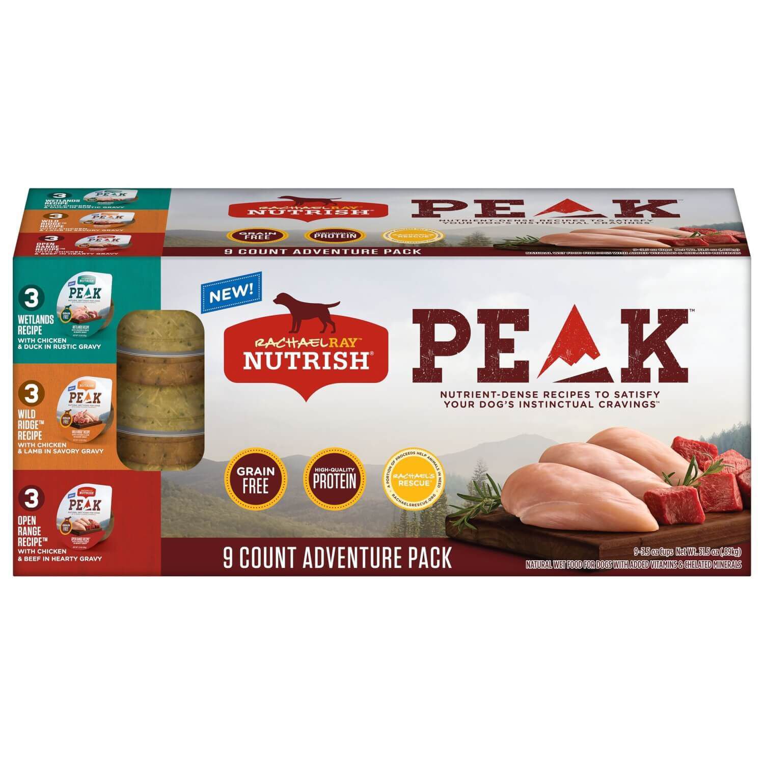 Peak open sales range dog food