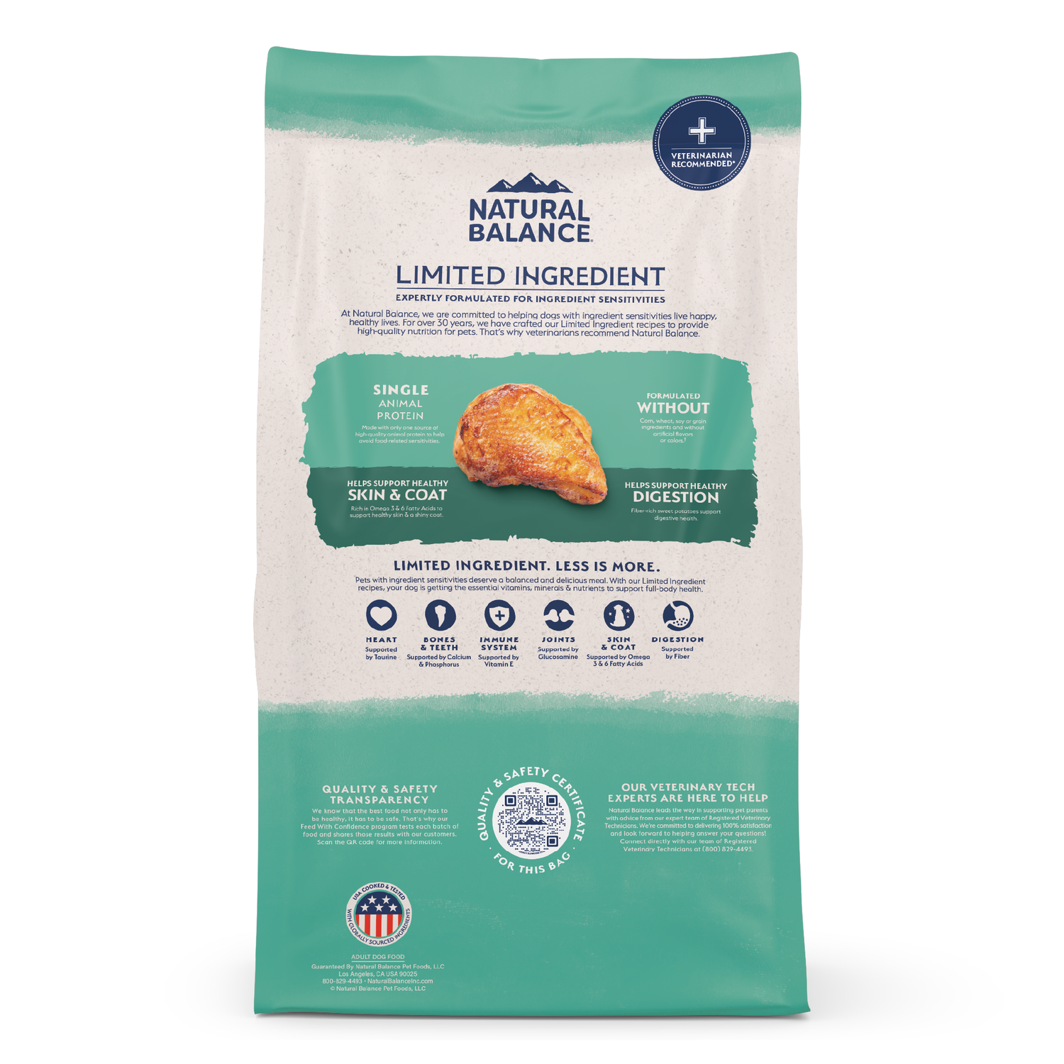 Natural Balance Limited Ingredient Grain-Free Chicken & Sweet Potato Recipe Dry Dog Food, 4-Lb Bag