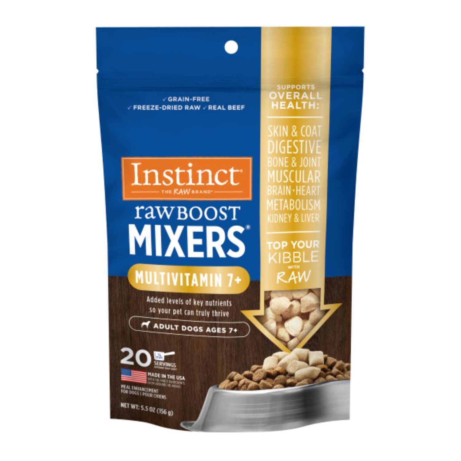 Instinct Raw Boost Mixers Multivitamin Adult Ages 7+ Formula Freeze