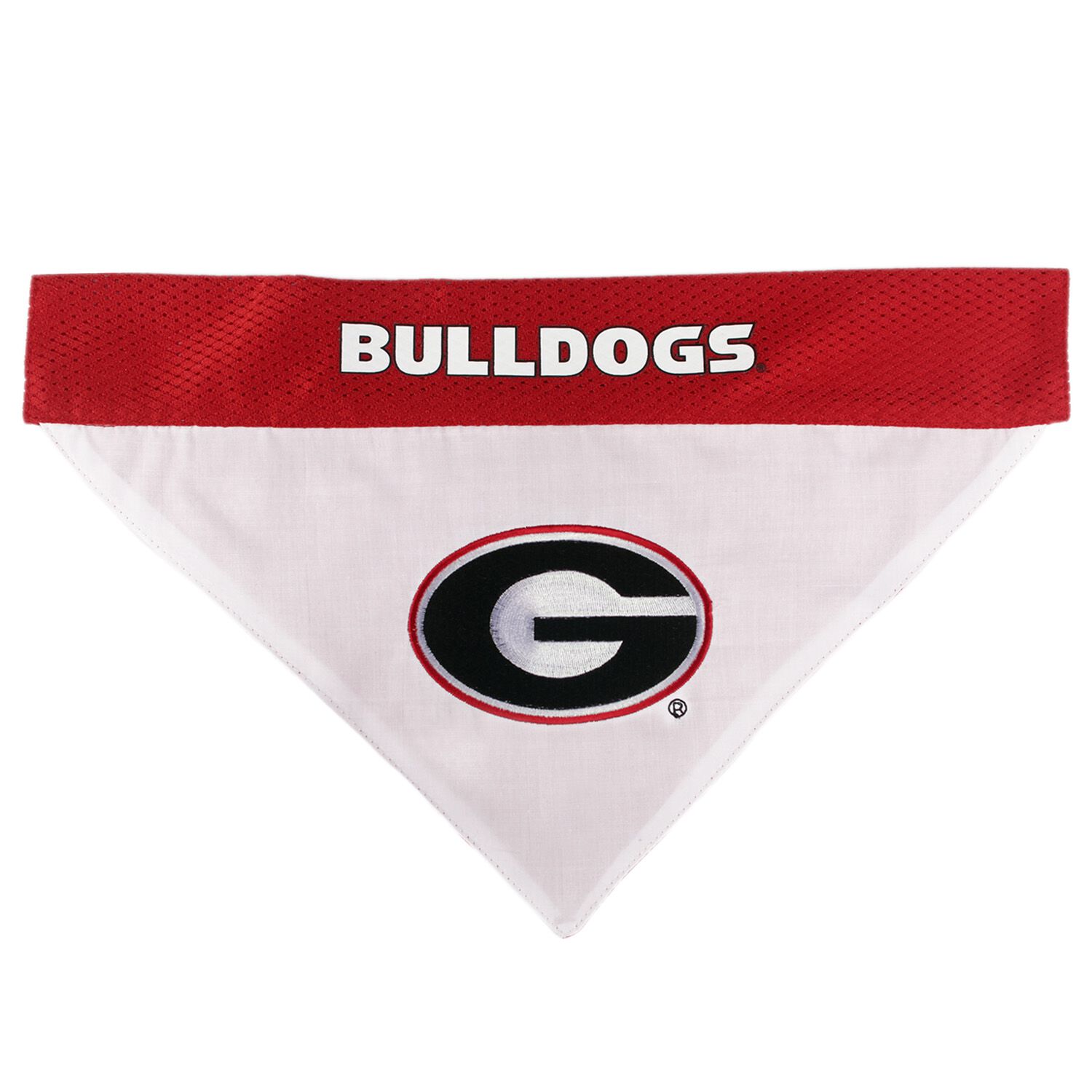 Pets First University Of Georgia Bulldogs Reversable Dog Bandana, Extra Large