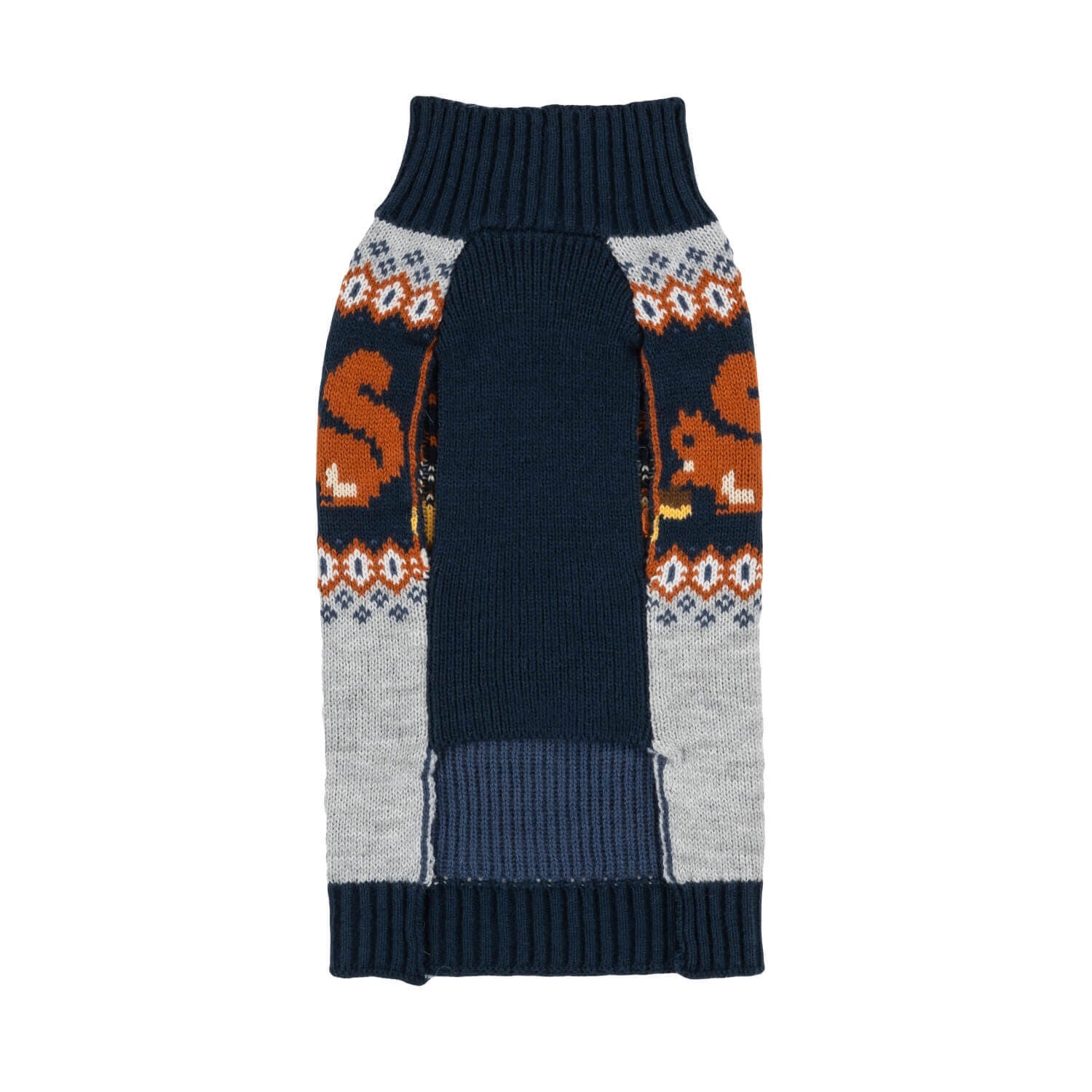 Simply Dog Fair Isle Fall Squirrel Pullover Dog Sweater