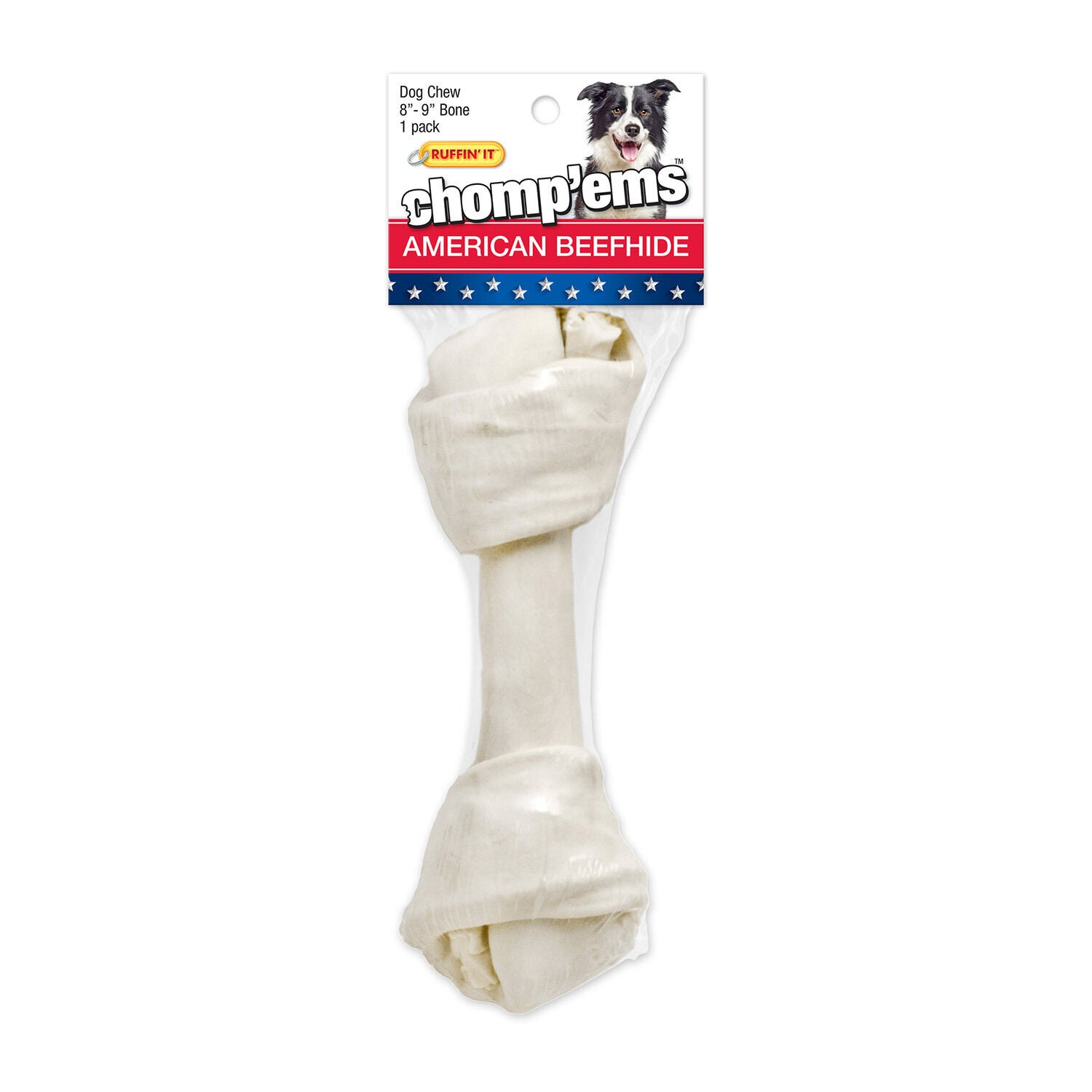 Ruffin' It Chomp'ems American Beefhide Bone Dog Treat