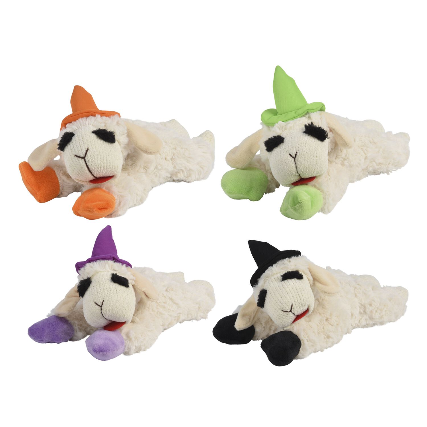Multipet Halloween Lamb Chop Witch Squeaky Plush Dog Toy, Large, 10.5-Inches