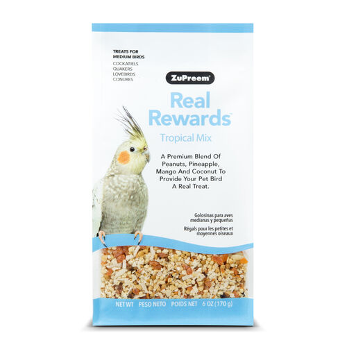 Real Rewards Tropical Mix For Medium Birds Bird Treat