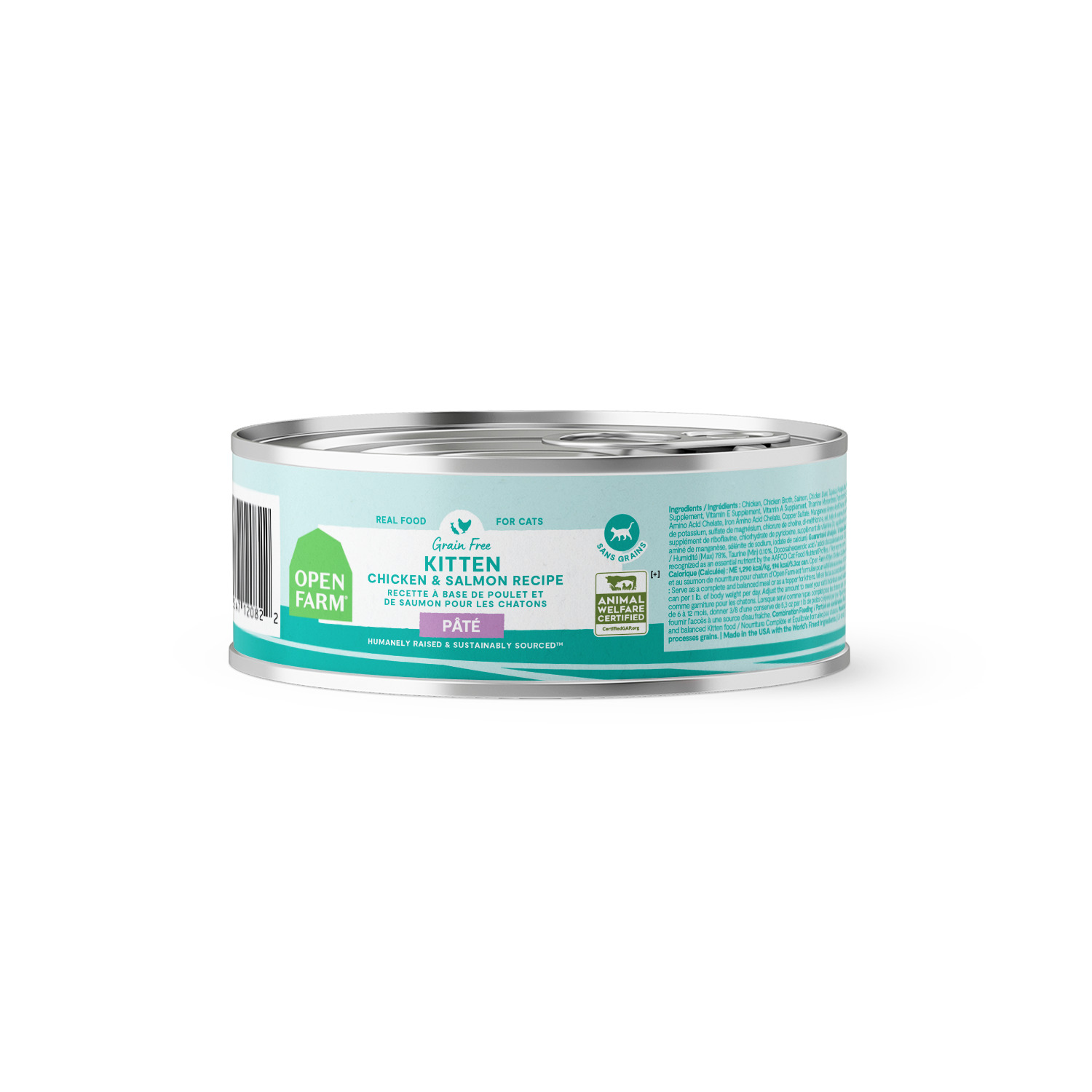 Open Farm Kitten Chicken & Salmon P&acirc;t&eacute; Wet Cat Food, 2.8Oz