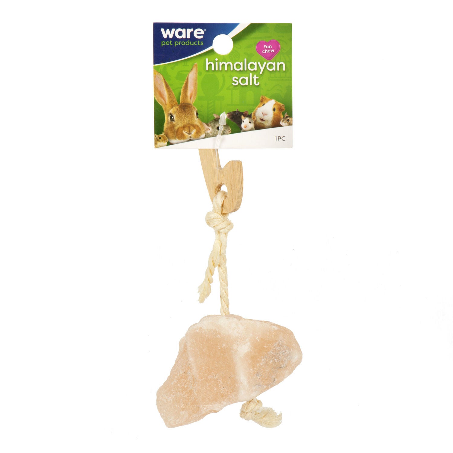 Ware Pet Products Himalayan Salt On A Rope Small Animal Toy