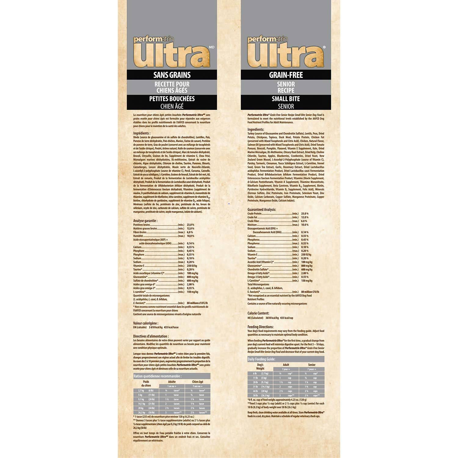 Performatrin Ultra Grain-Free Senior Small Bite Dry Dog Food