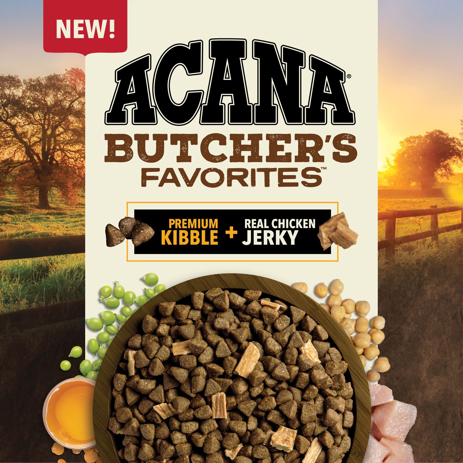 Acana Butcher&rsquo;S Favorites Free-Run Poultry & Liver Recipe Dry Dog Food, 17-Lb