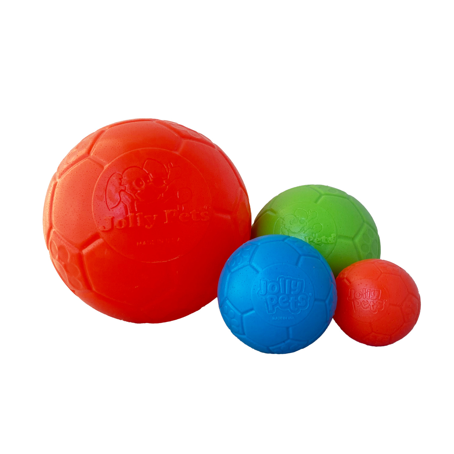 Jolly Pets Soccer Ball Dog Toy, Small, 6", Orange