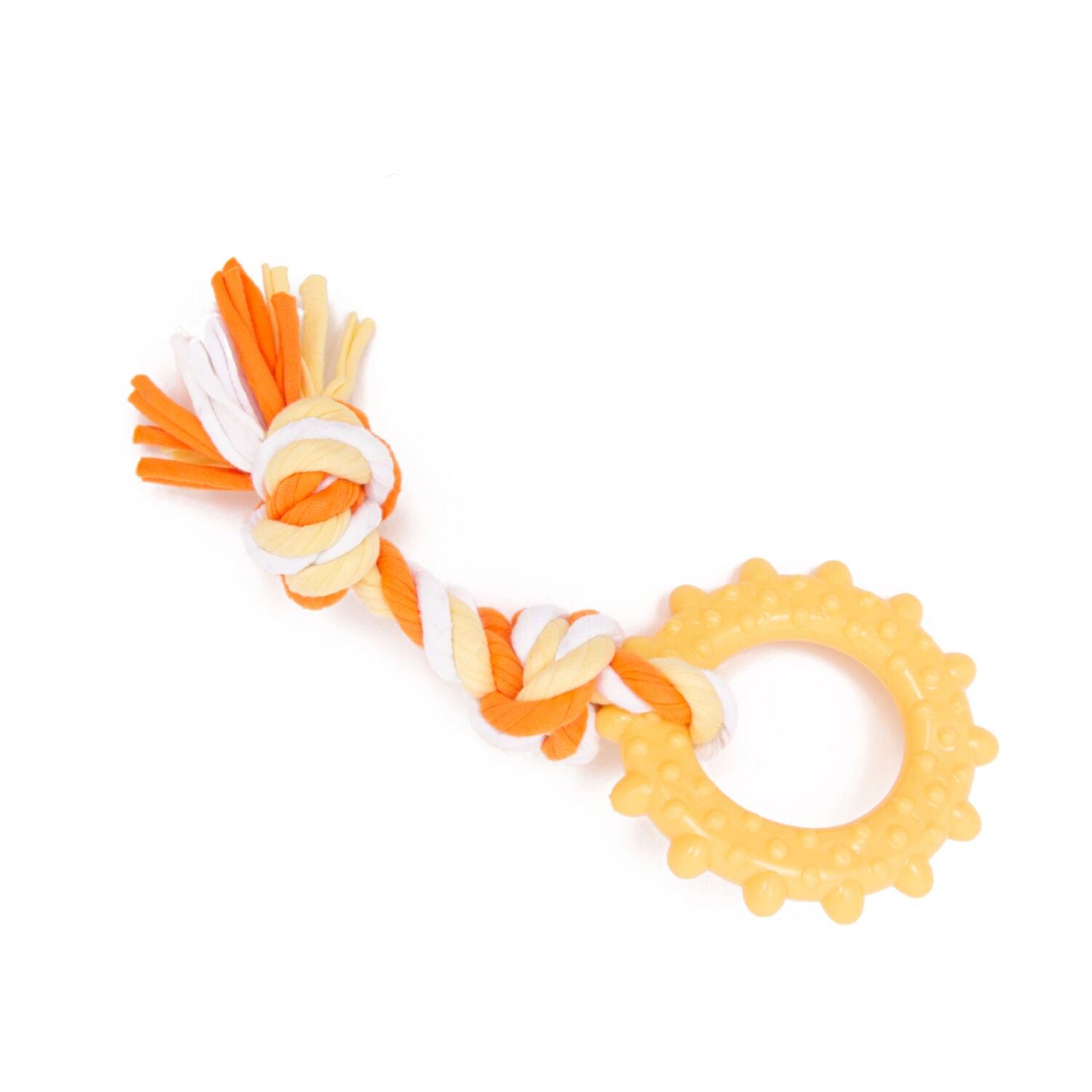 Little & Lively Rubber Sun Ring & Rope Small Dog Chew Toy 1ea | Pet ...