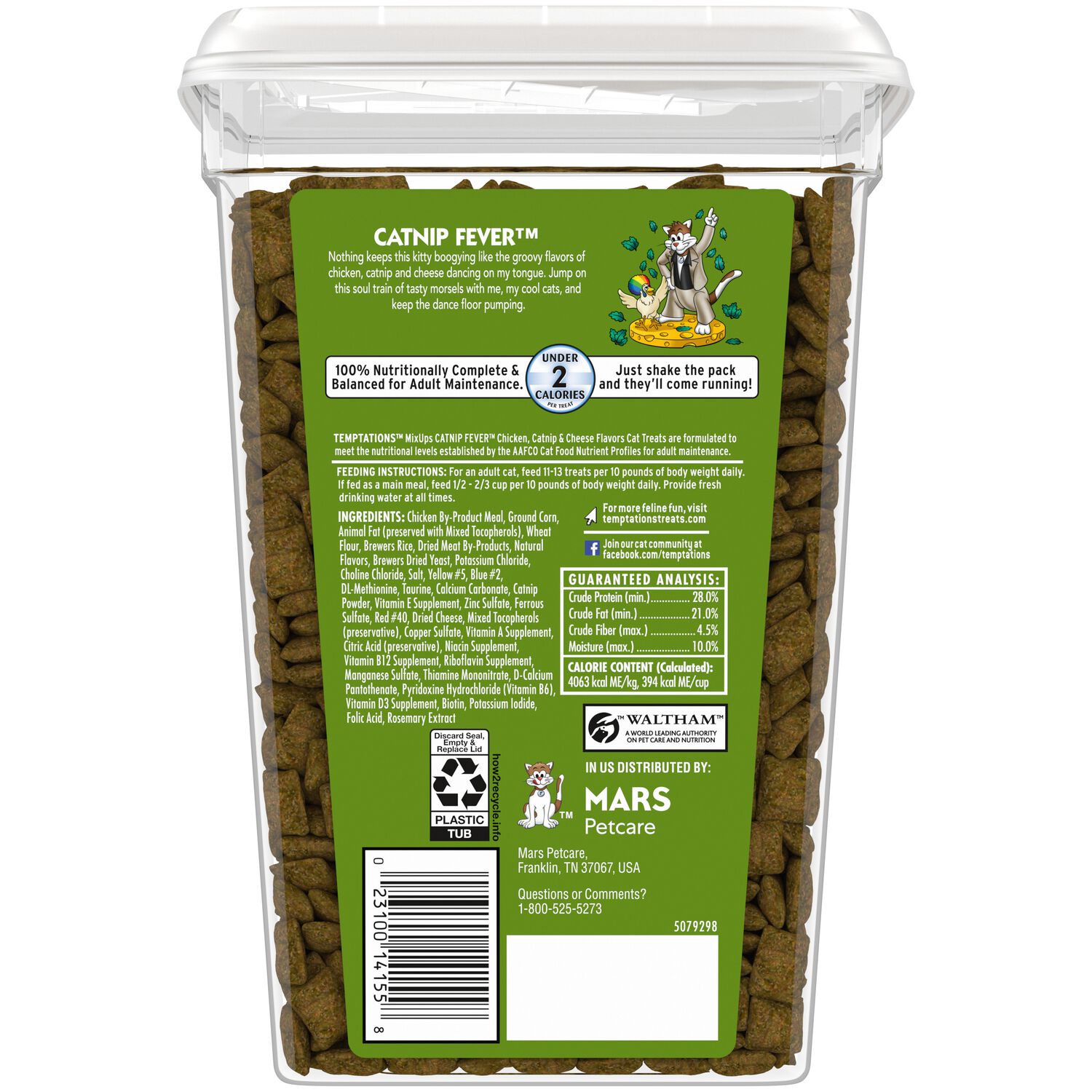 Temptations Mixups Catnip Fever Crunchy & Soft Cat Treats, 16-Oz
