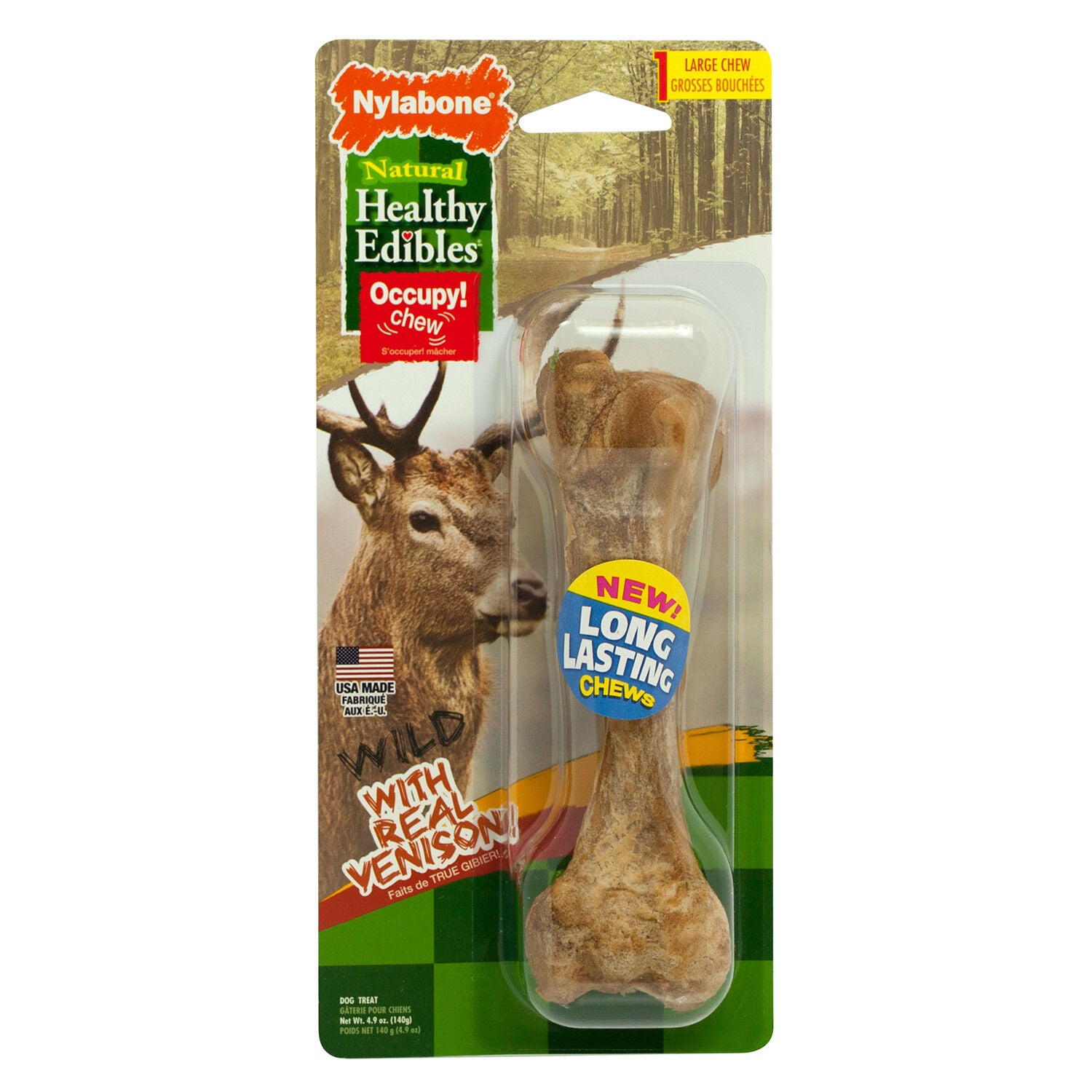Nylabone Healthy Edibles Wild Venison Flavor Large Dog Treat