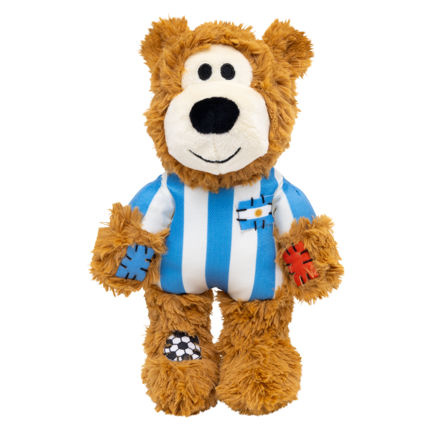 Kong Wild Knots Sport Soccer Bear Plush Tug Dog Toy, Argentina