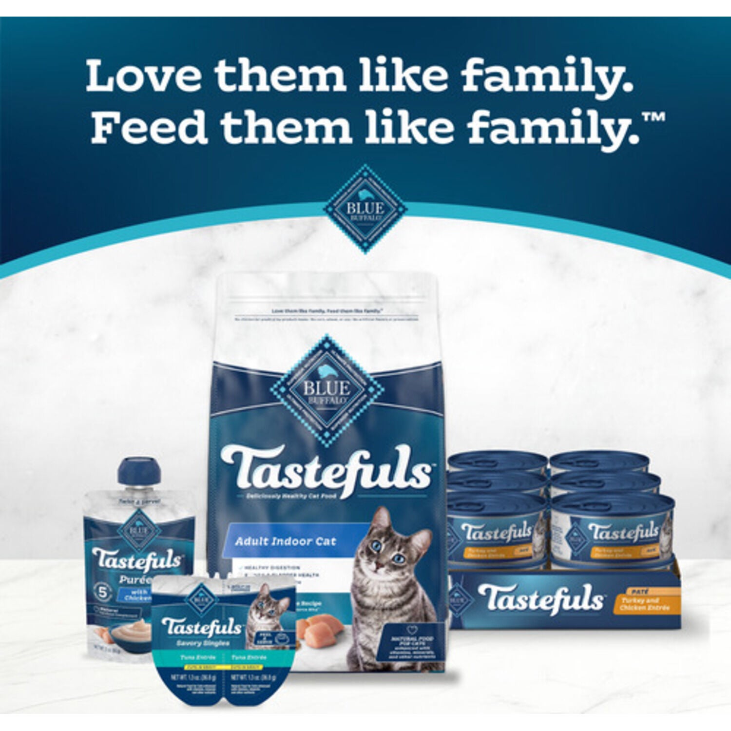 Blue Buffalo Tastefuls Wet Cat Food, Turkey & Chicken Entree Pate, 3-Oz Can