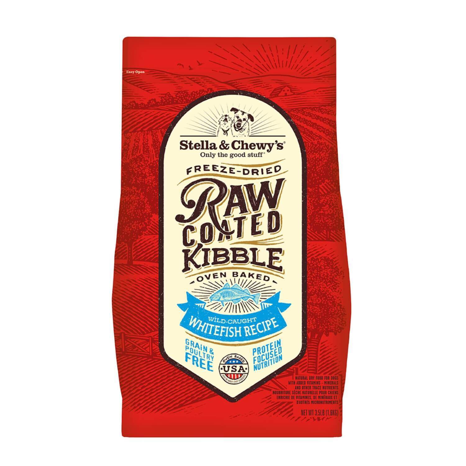 Stella & Chewy's Raw Coated Baked Kibble Wild Caught Whitefish Recipe Dog Food