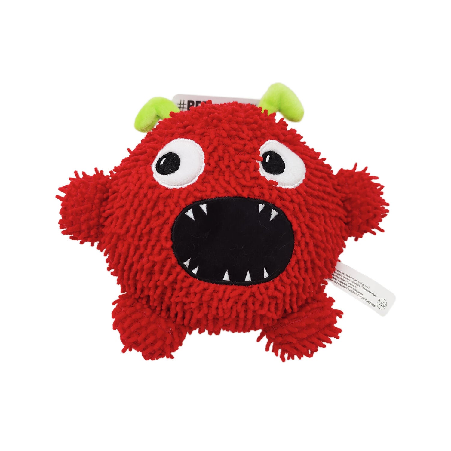 #Bff Noodle Monsters Red Plush Squeaky Dog Toy