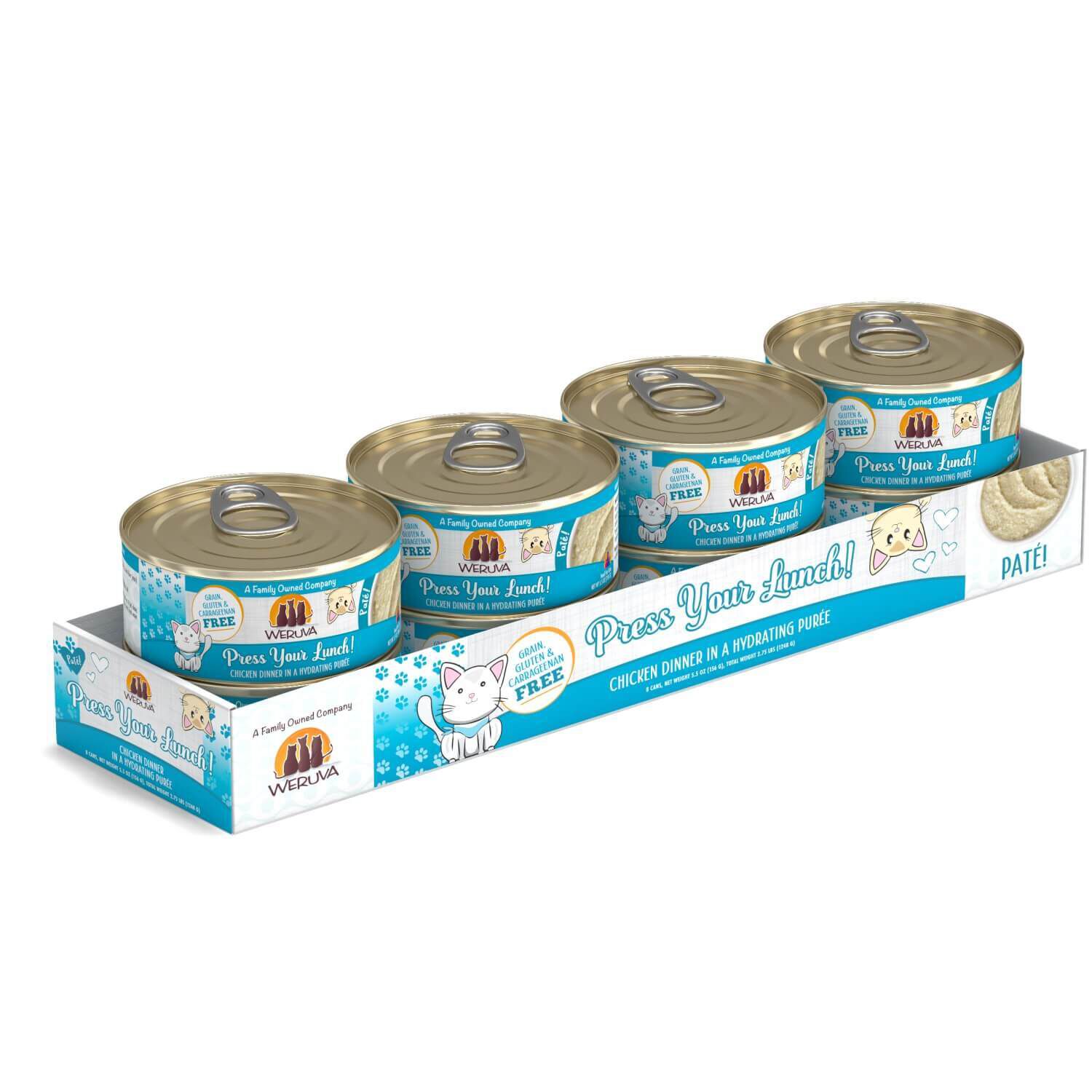 Weruva Classic Cat Pat&eacute; Press Your Lunch! With Chicken Wet Cat Food