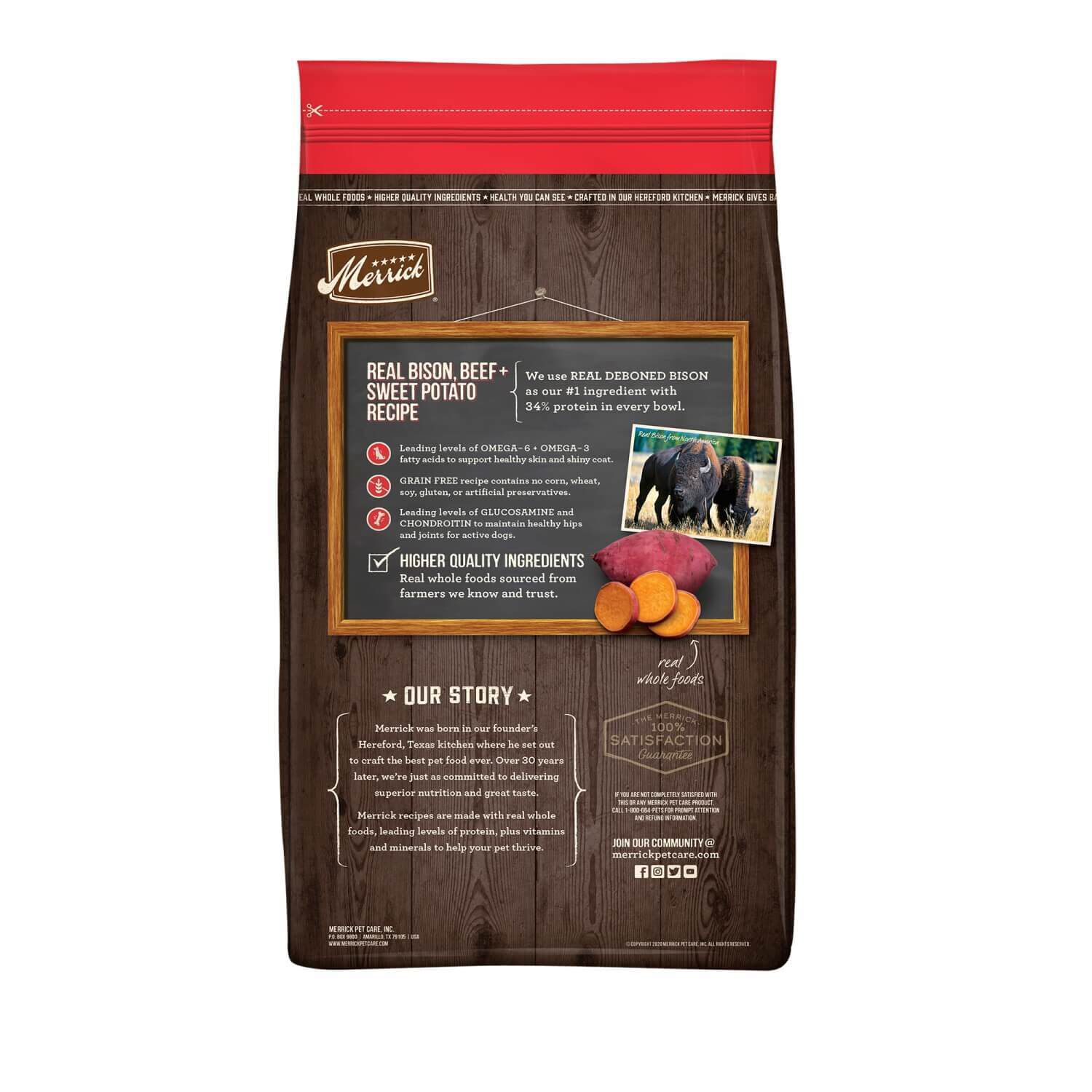 Grain Free Real Buffalo Beef Sweet Potato Recipe 22lb Pet