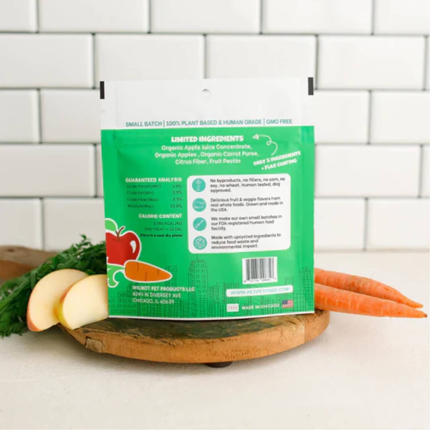 Petipet Apples & Carrots Organic Plant Based Soft & Chewy Dog Treats