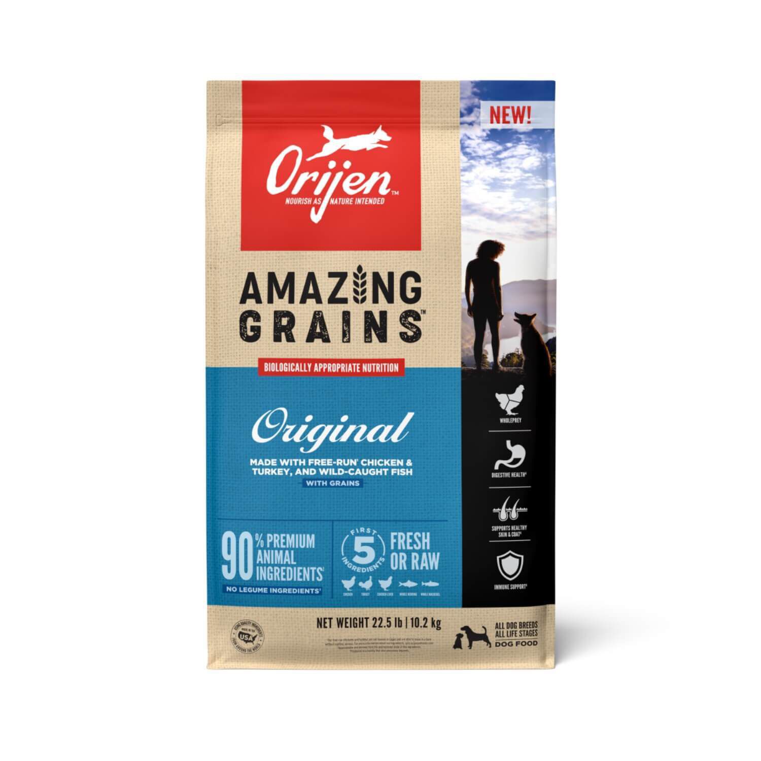 Orijen Amazing Grains Dry Dog Food Original 4 lb