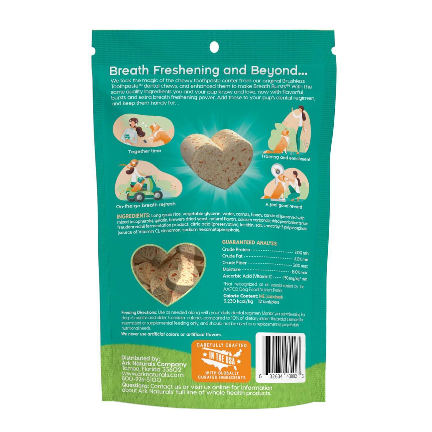Ark Naturals Breath Bursts Brushless Toothpaste Soft Dog Treats