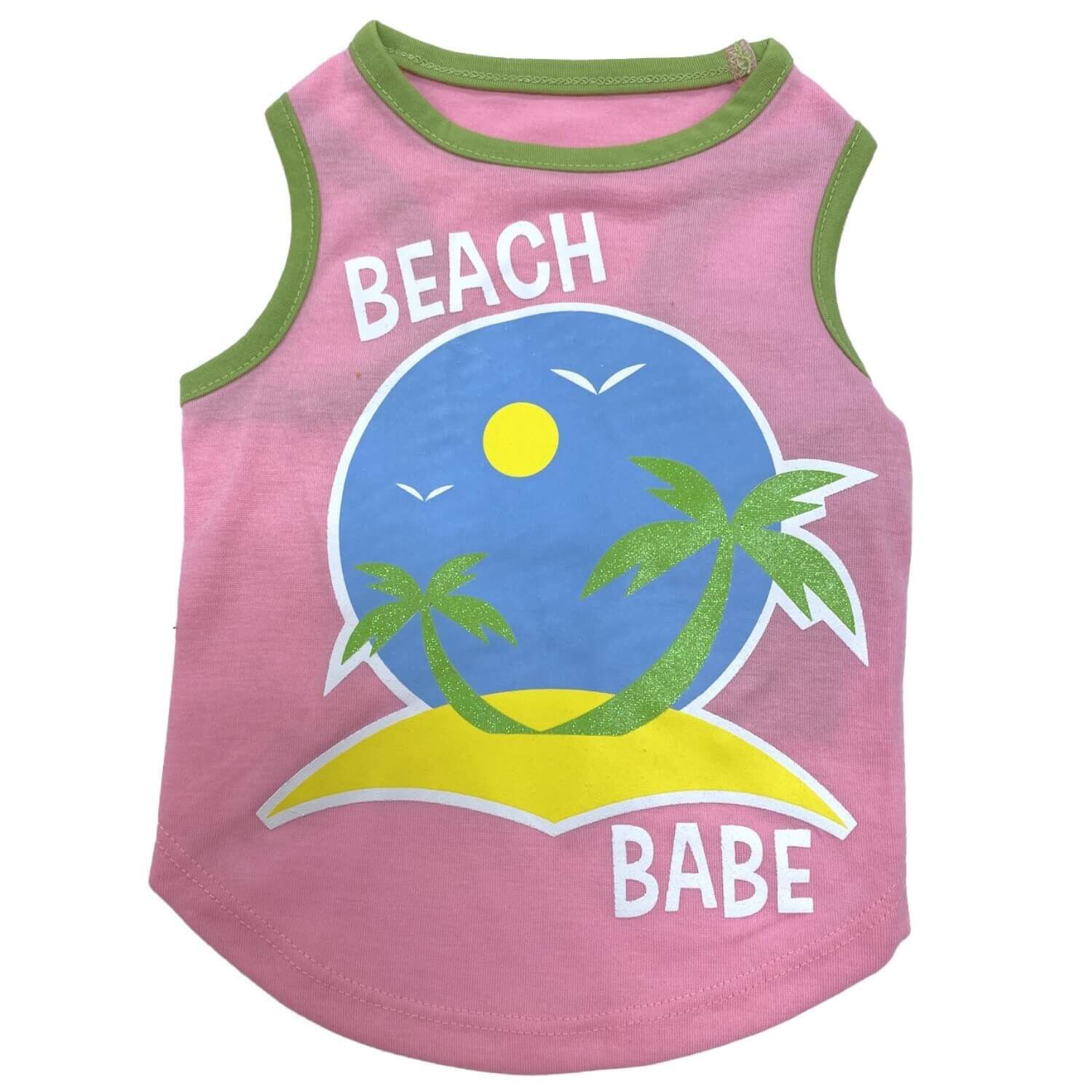 Petrageous Beach Babe Dog Tee, Pink