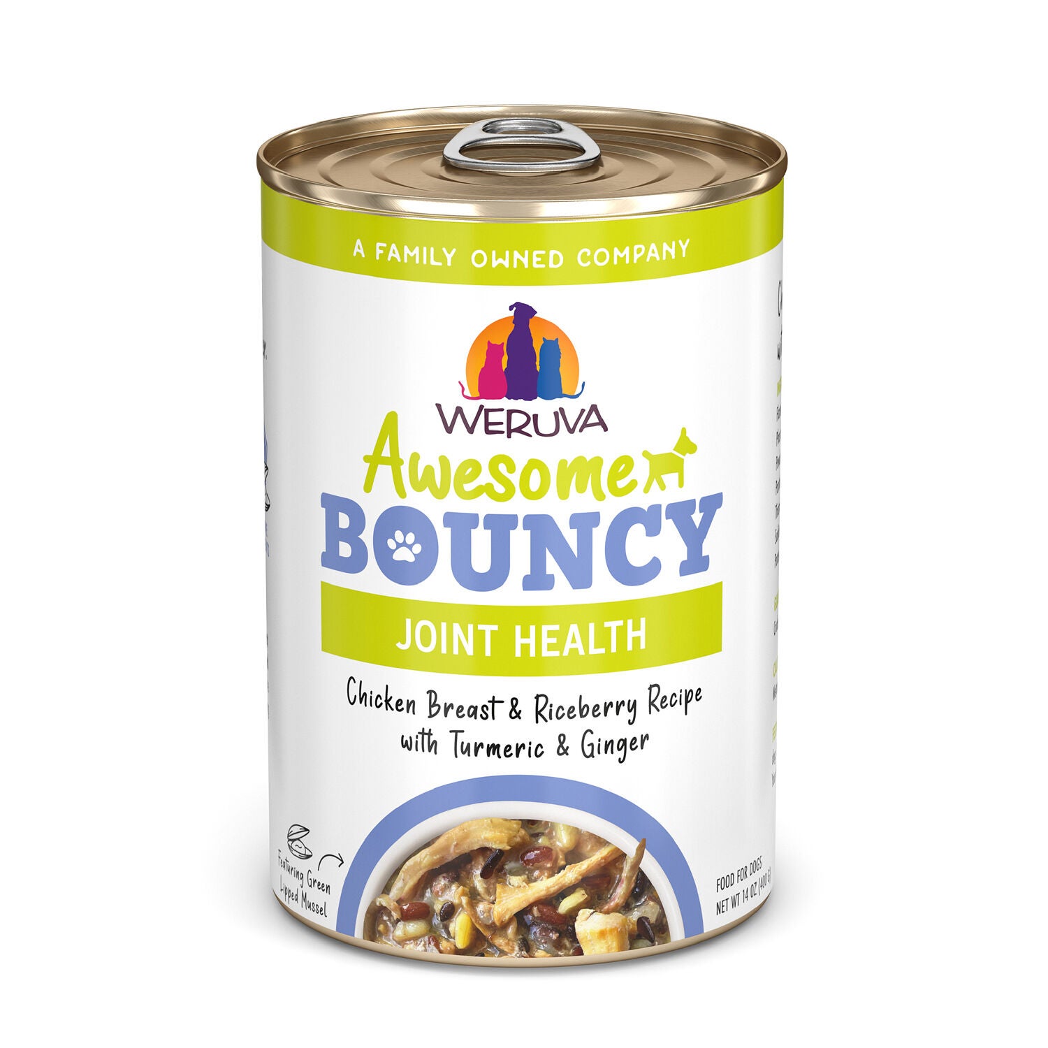 Weruva Awesome Bouncy Chicken Breast And Riceberry Recipe With Turmeric And Ginger Wet Dog Food, 6-Oz Pack Of 8