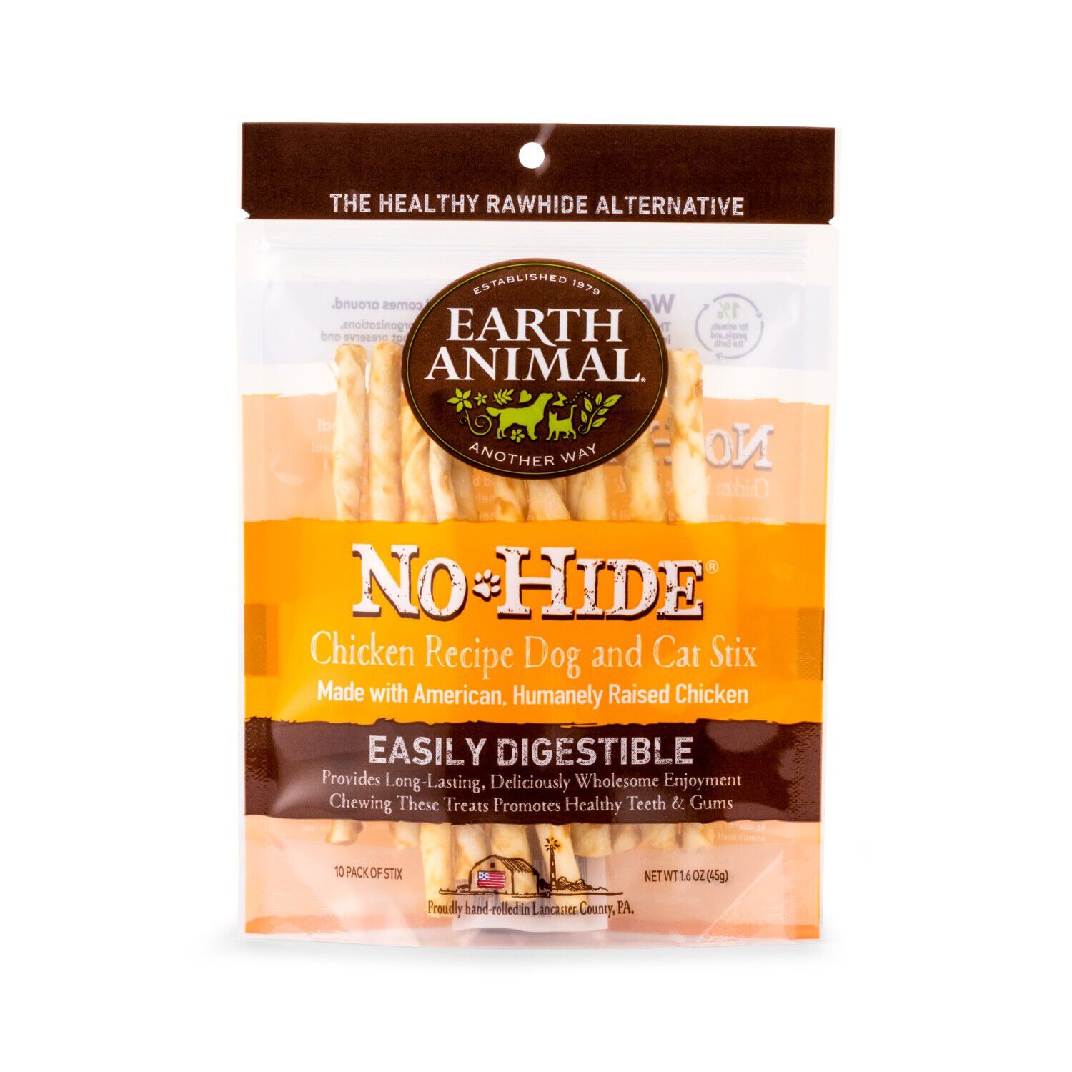 NoHide CageFree Chicken Stix Natural Rawhide Alternative Dog Cat