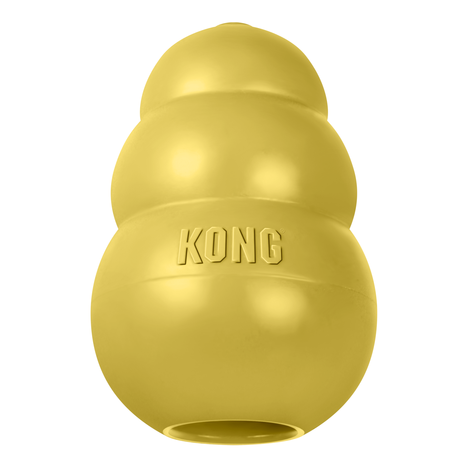 Kong Classic Tough & Durable Rubber Dog Chew Toy, Gold, Large