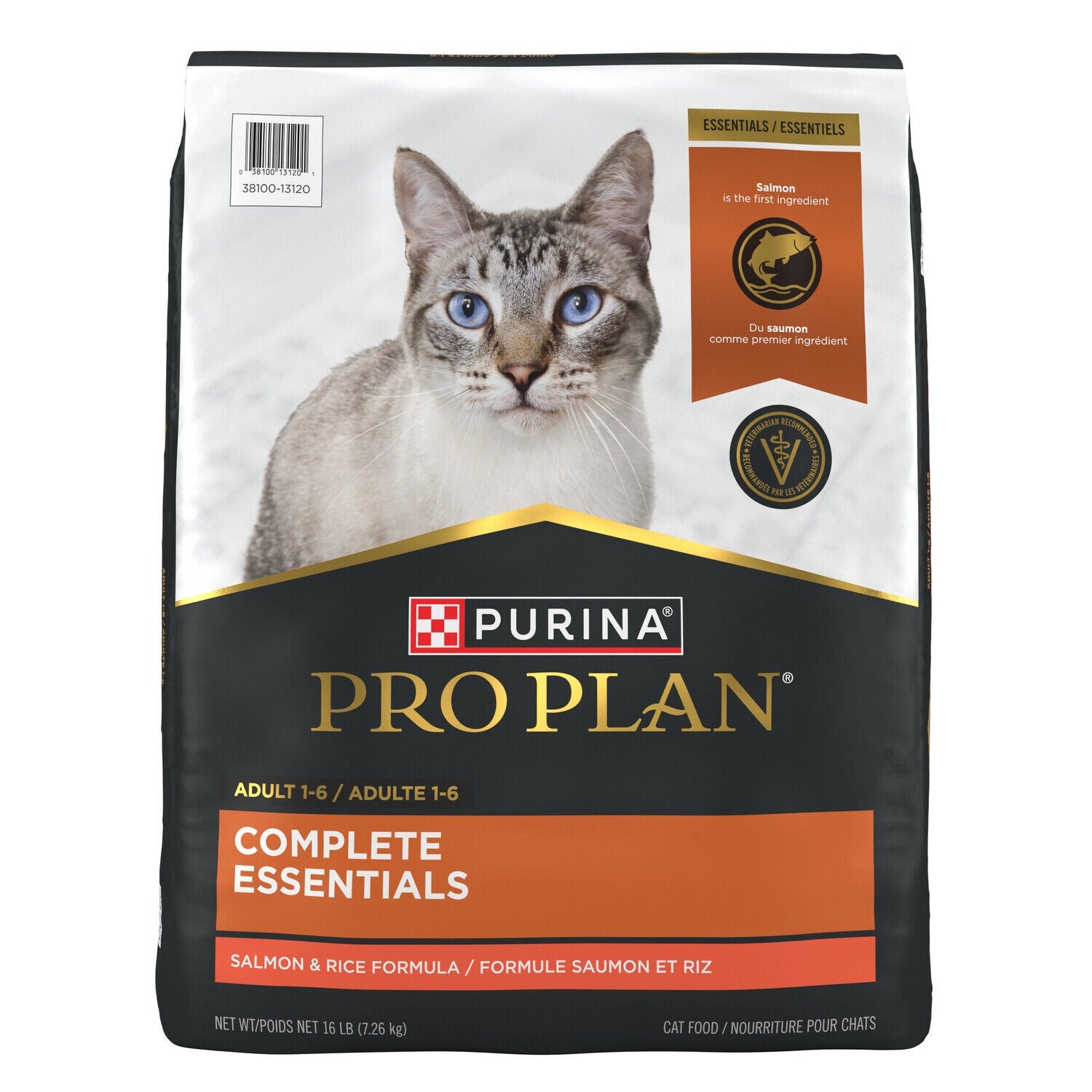 Purina Pro Plan Complete Essentials Salmon And Rice Formula Adult High-Protein Dry Cat Food