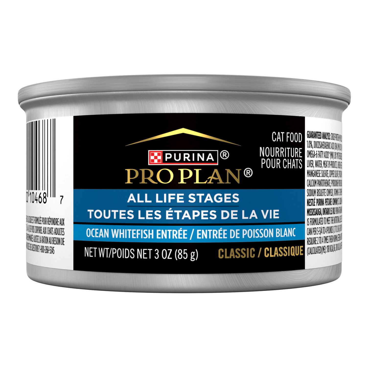 Purina Pro Plan All Life Stages Ocean Whitefish Pate Classic Entr&eacute;e Wet Cat Food, 3 Oz.