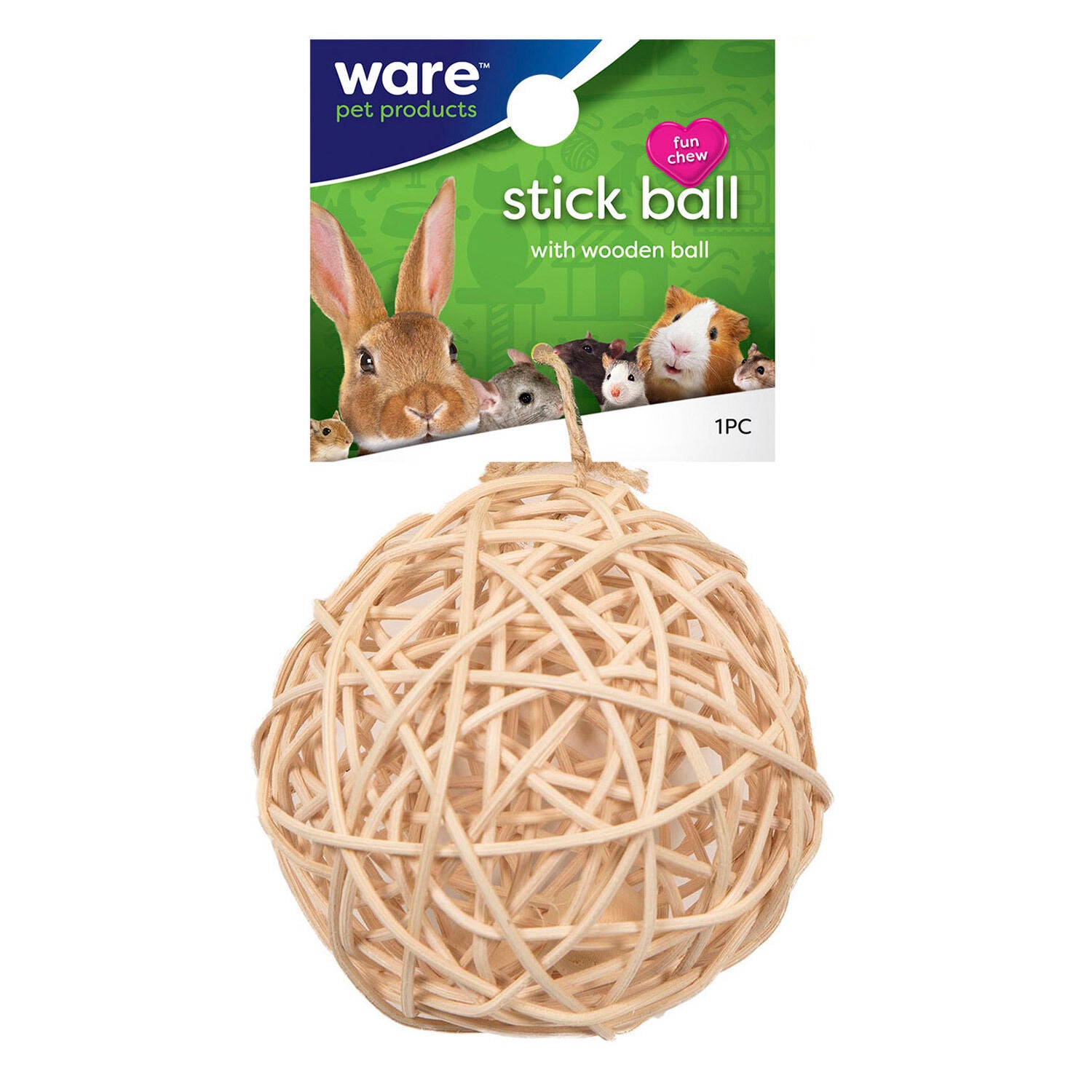Critterware Stick Ball Small Animal Toy